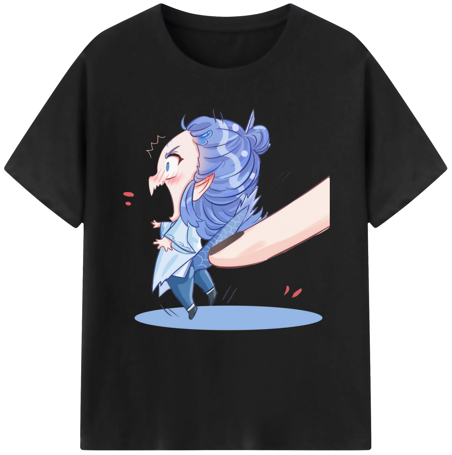 （画像用） Ne Zha 2 ナタ 魔童の大暴れ 綿100％半袖Tシャツ（フロントプリント）