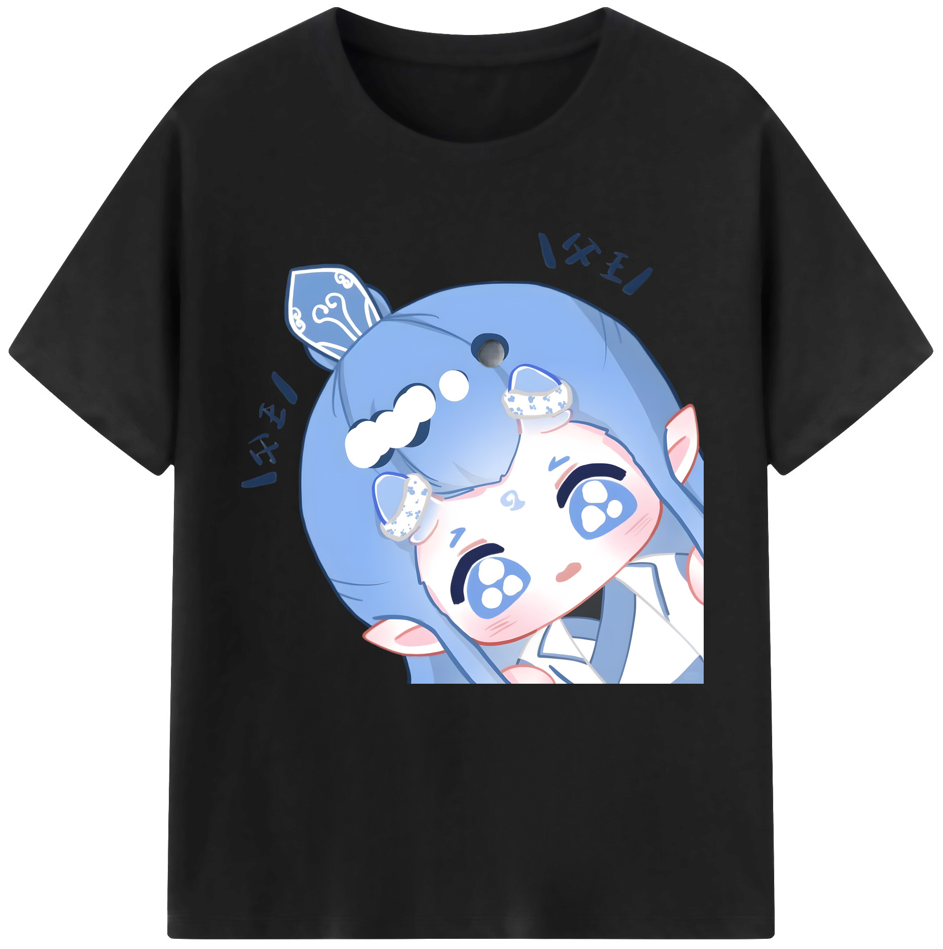 （画像用） Ne Zha 2 ナタ 魔童の大暴れ 綿100％半袖Tシャツ（フロントプリント）