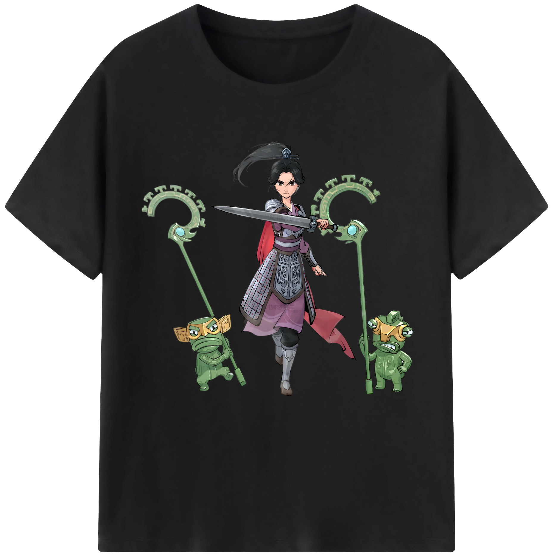 （画像用） Ne Zha 2 ナタ 魔童の大暴れ 綿100％半袖Tシャツ（フロントプリント）