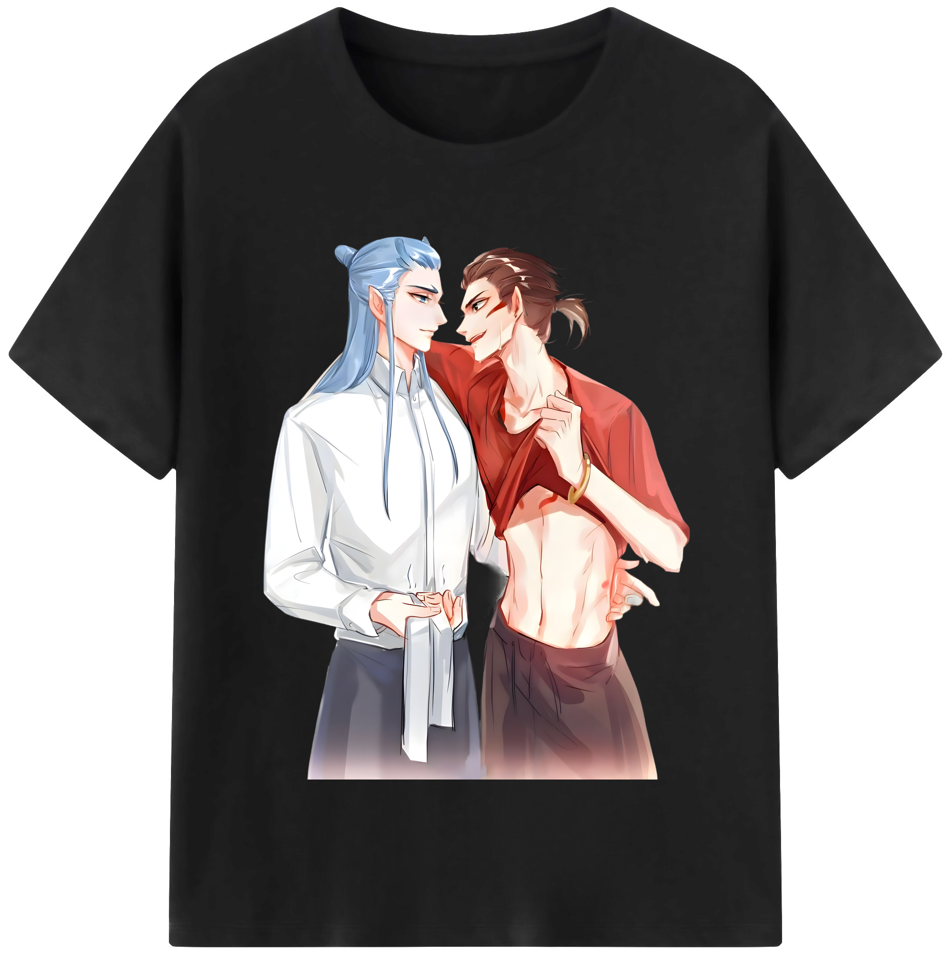 （画像用） Ne Zha 2 ナタ 魔童の大暴れ 綿100％半袖Tシャツ（フロントプリント）