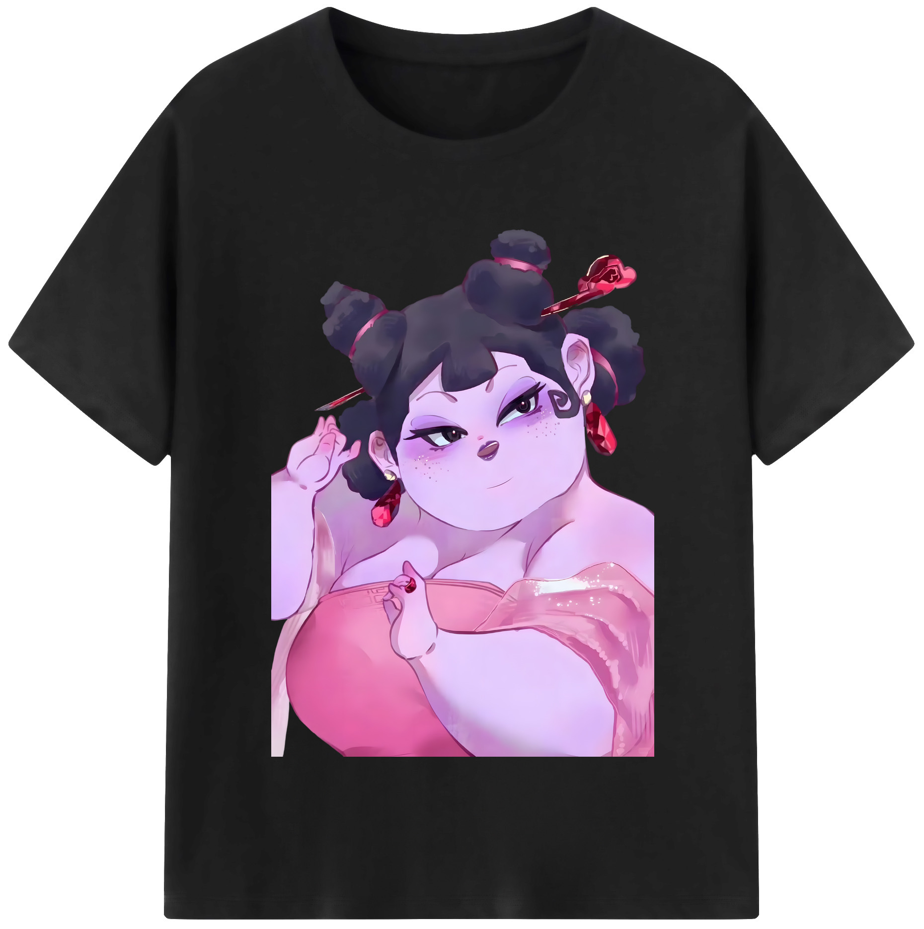（画像用） Ne Zha 2 ナタ 魔童の大暴れ 綿100％半袖Tシャツ（フロントプリント）