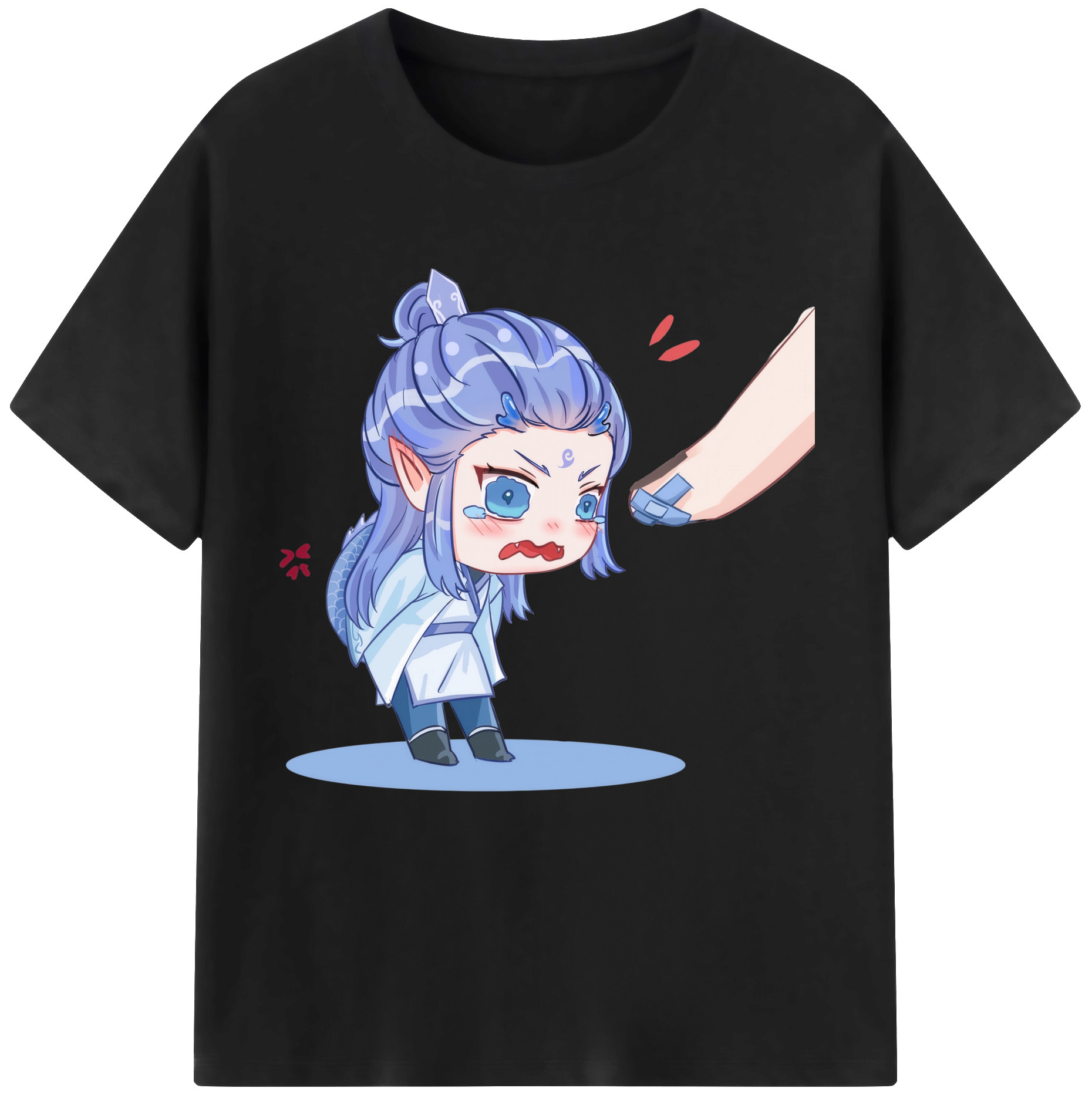 （画像用） Ne Zha 2 ナタ 魔童の大暴れ 綿100％半袖Tシャツ（フロントプリント）