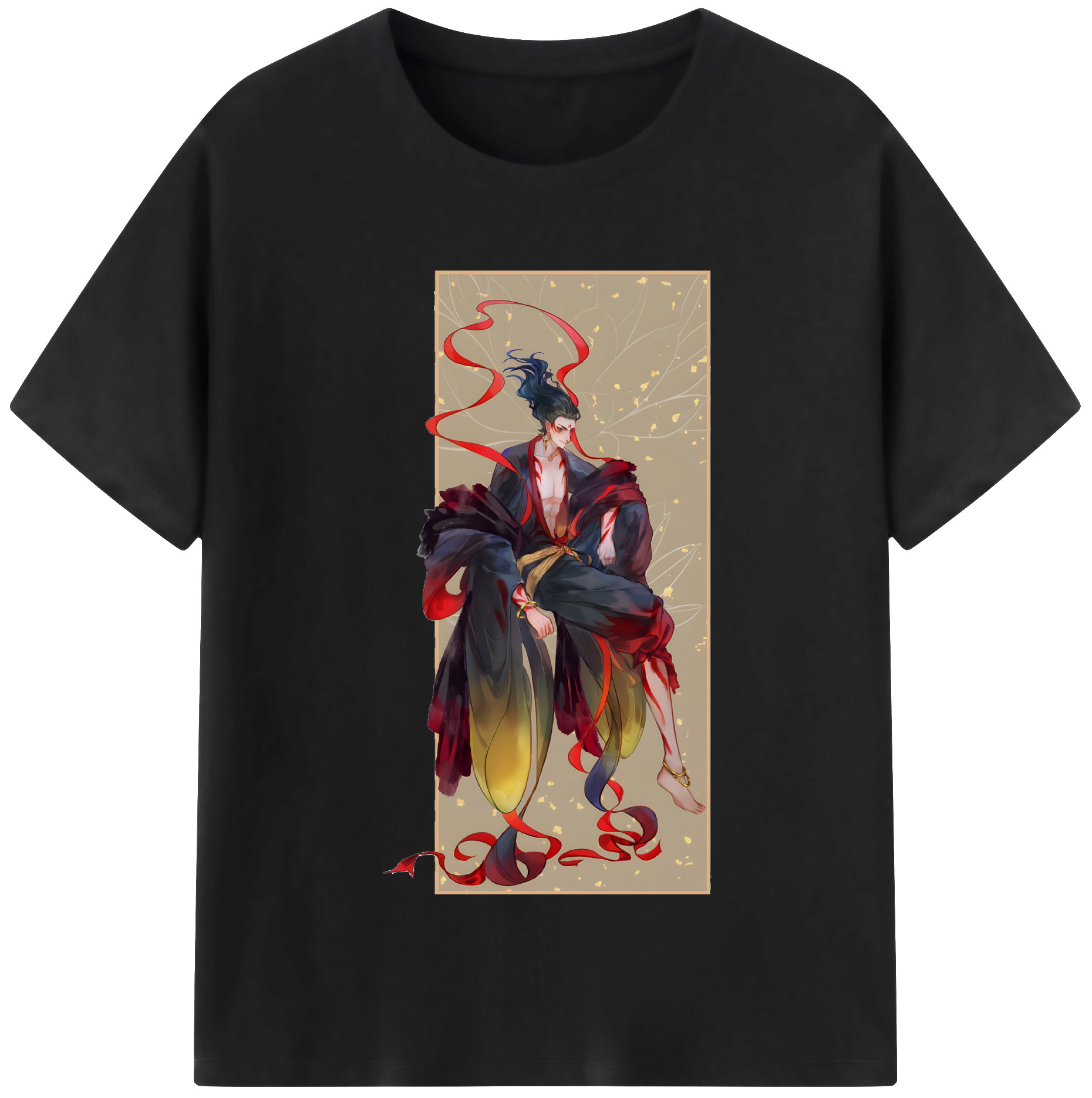 （画像用） Ne Zha 2 ナタ 魔童の大暴れ 綿100％半袖Tシャツ（フロントプリント）