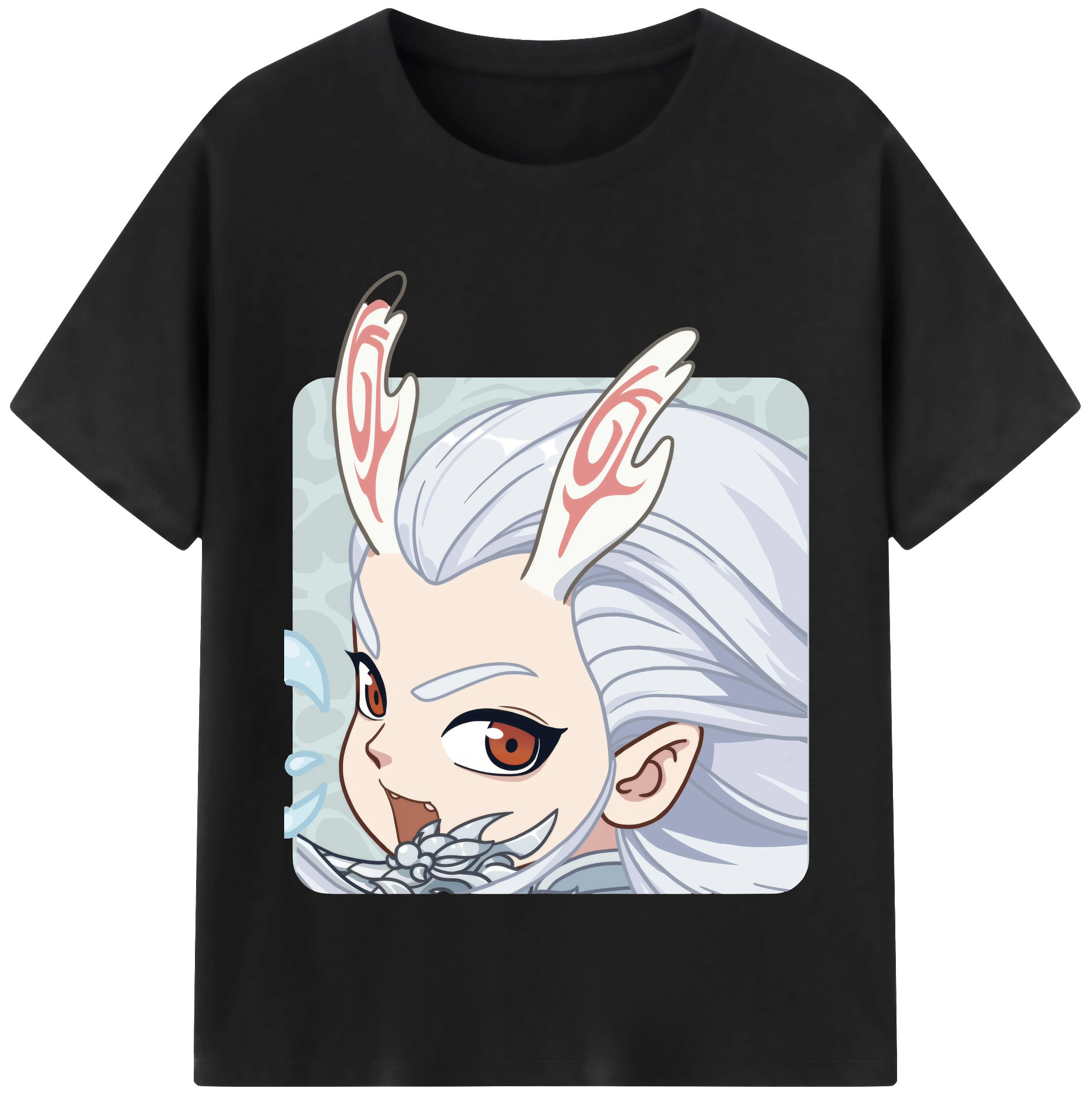 （画像用） Ne Zha 2 ナタ 魔童の大暴れ 綿100％半袖Tシャツ（フロントプリント）