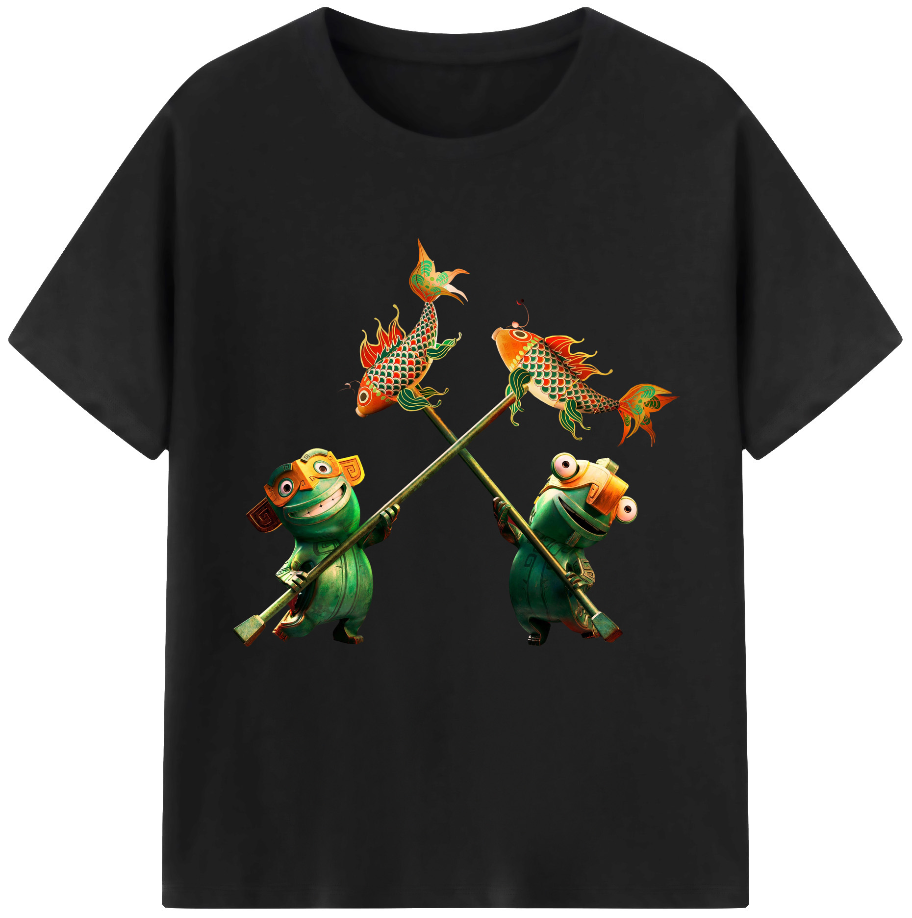 （画像用） Ne Zha 2 ナタ 魔童の大暴れ 綿100％半袖Tシャツ（フロントプリント）
