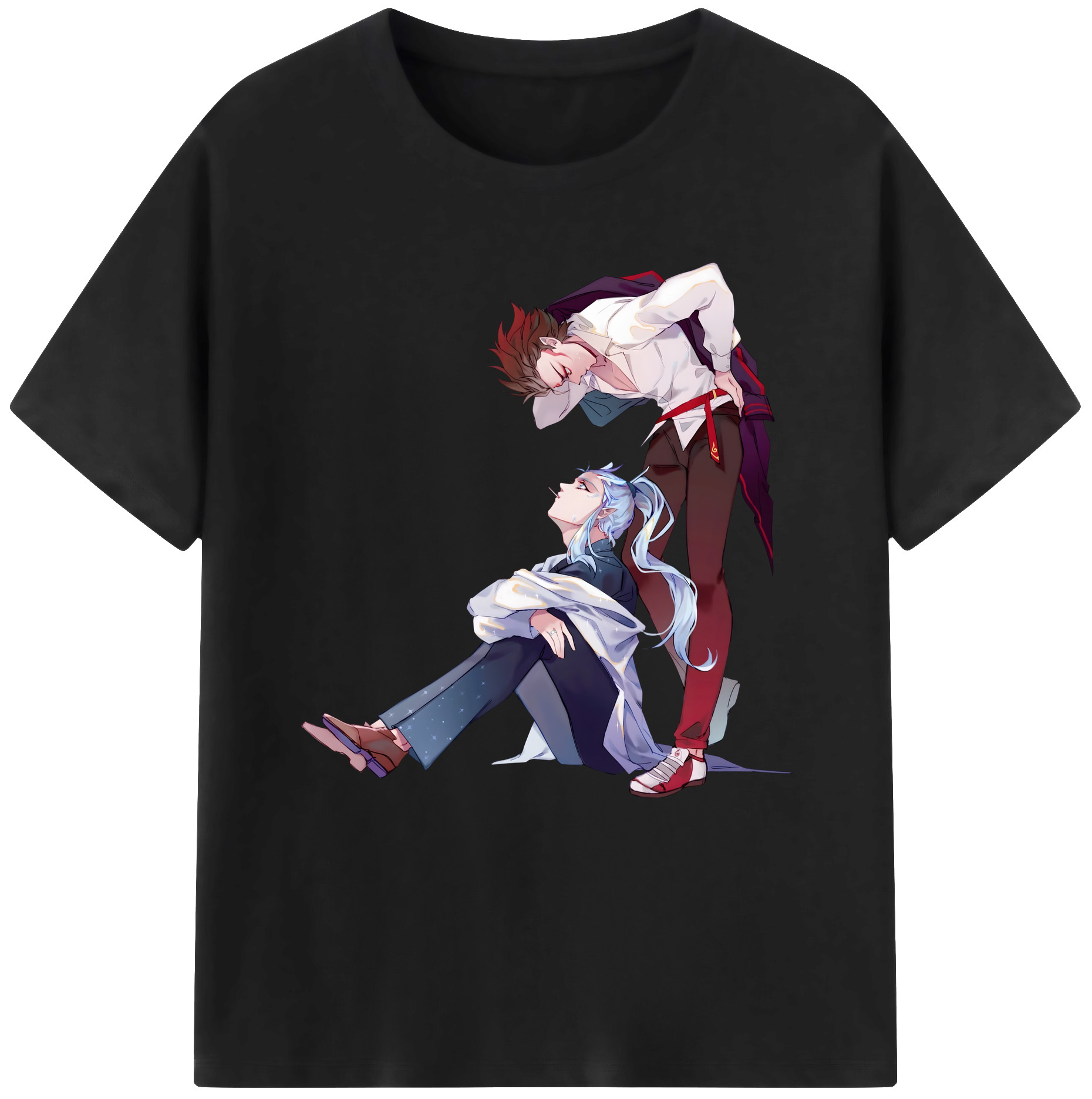 （画像用） Ne Zha 2 ナタ 魔童の大暴れ 綿100％半袖Tシャツ（フロントプリント）