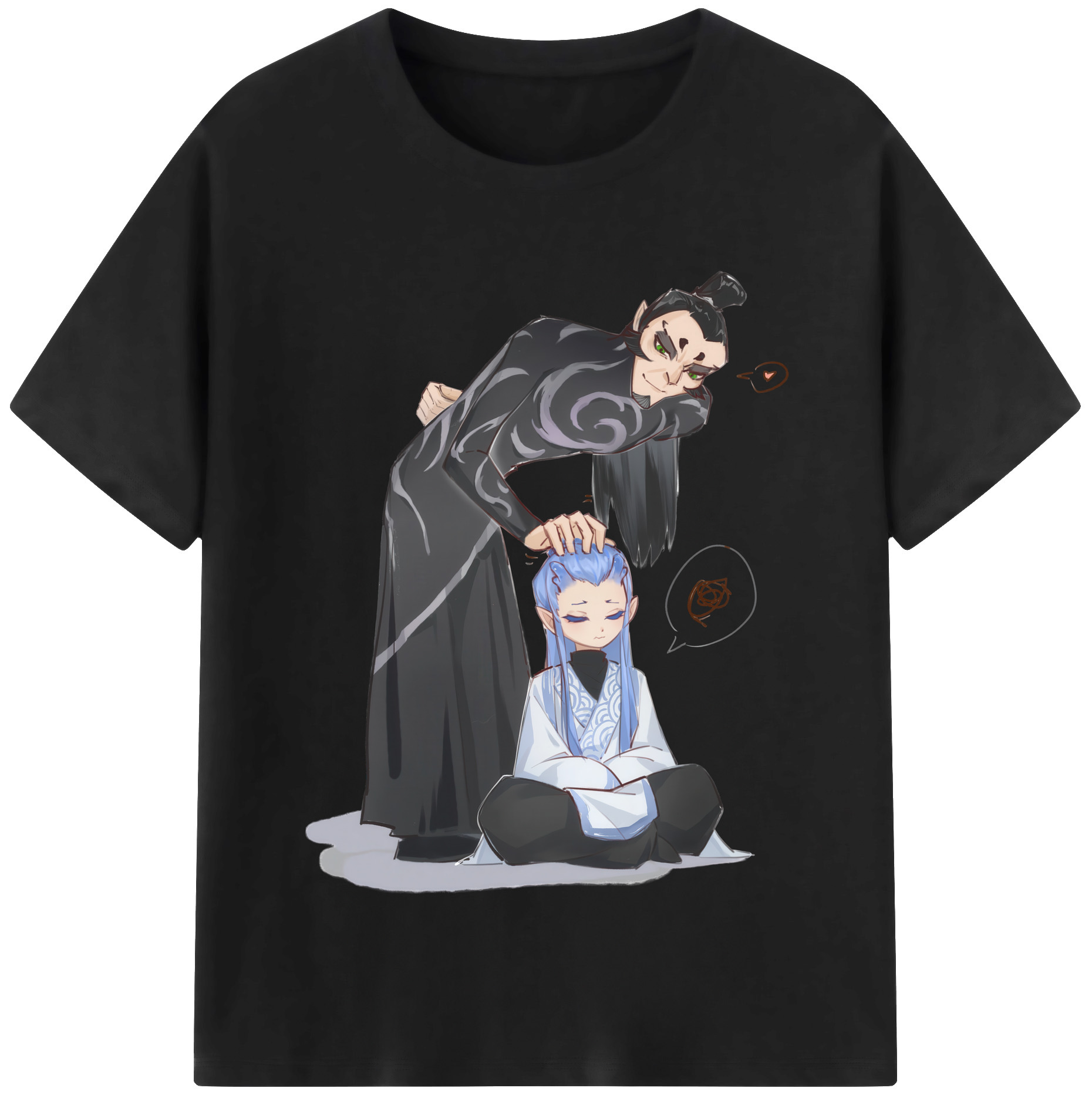 （画像用） Ne Zha 2 ナタ 魔童の大暴れ 綿100％半袖Tシャツ（フロントプリント）