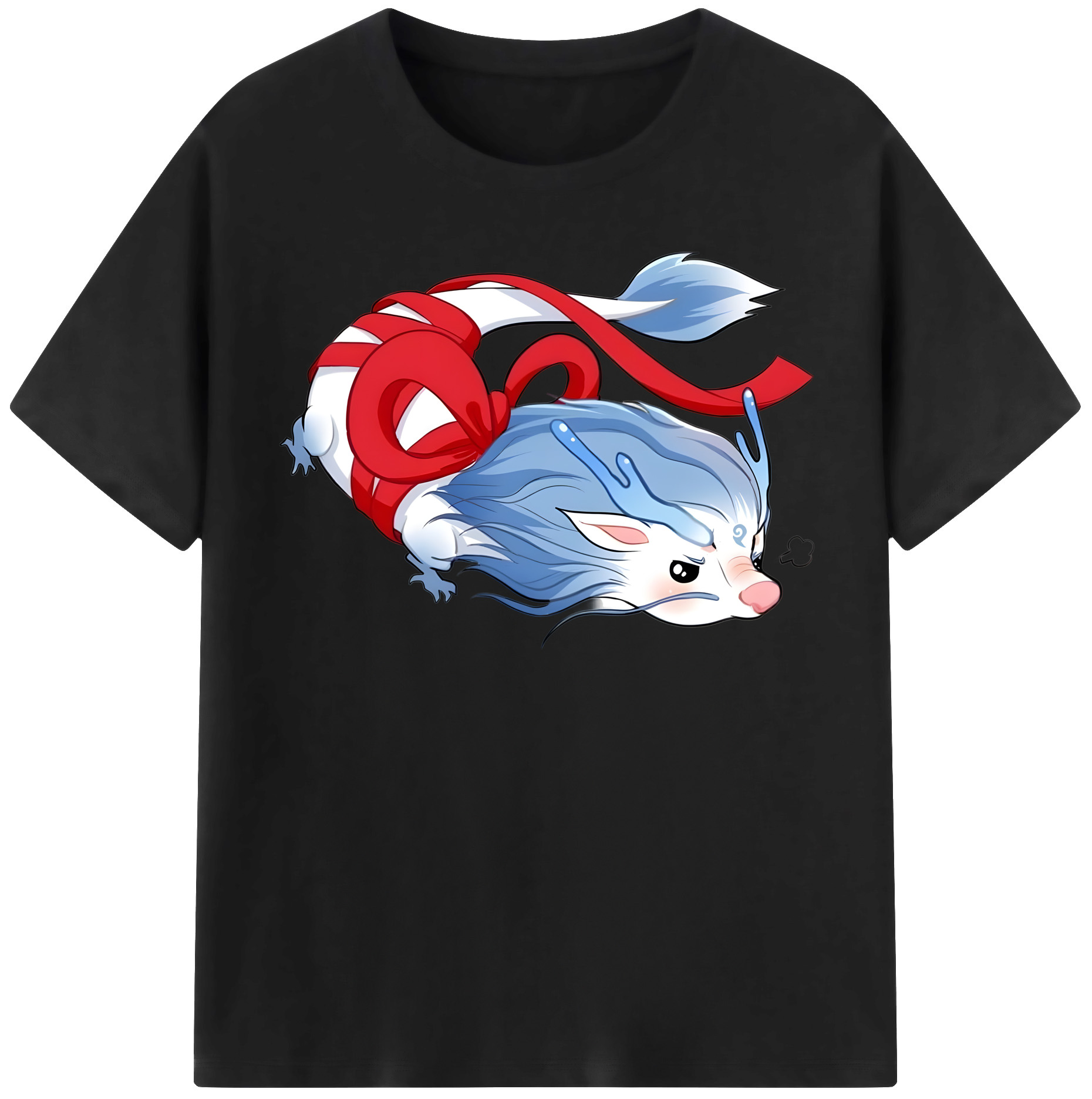 （画像用） Ne Zha 2 ナタ 魔童の大暴れ 綿100％半袖Tシャツ（フロントプリント）