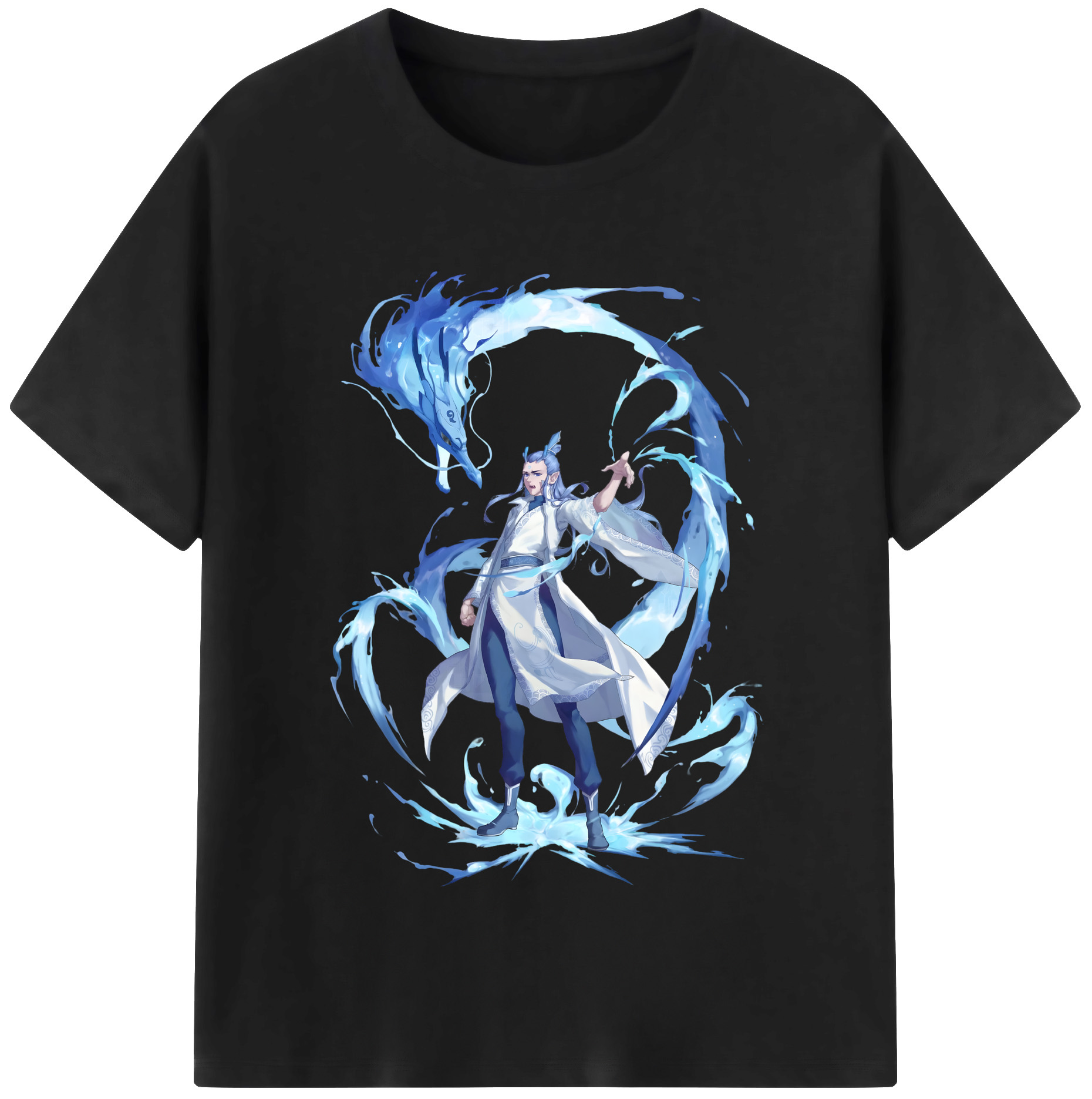 （画像用） Ne Zha 2 ナタ 魔童の大暴れ 綿100％半袖Tシャツ（フロントプリント）