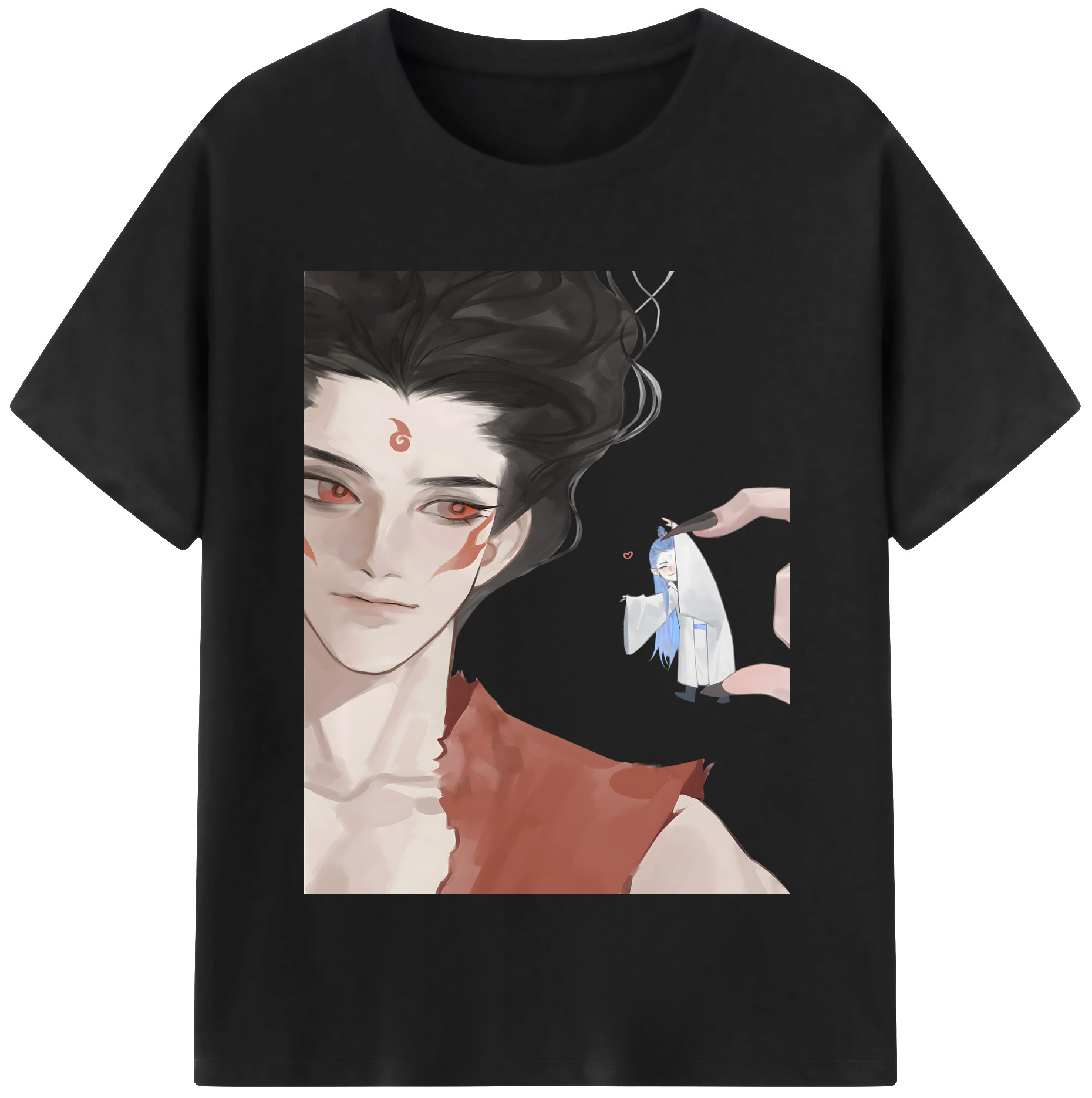 （画像用） Ne Zha 2 ナタ 魔童の大暴れ 綿100％半袖Tシャツ（フロントプリント）