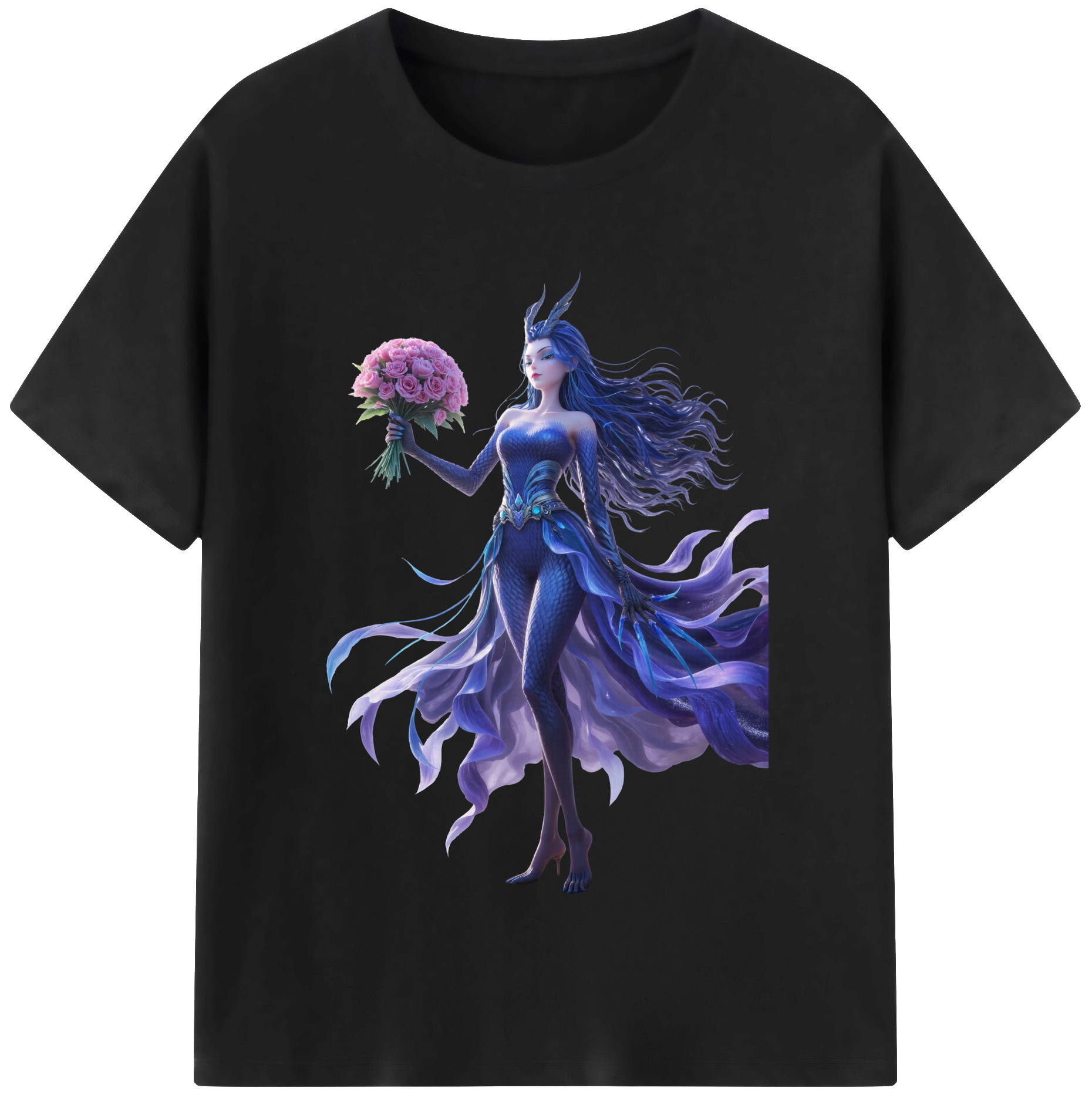 （画像用） Ne Zha 2 ナタ 魔童の大暴れ 綿100％半袖Tシャツ（フロントプリント）
