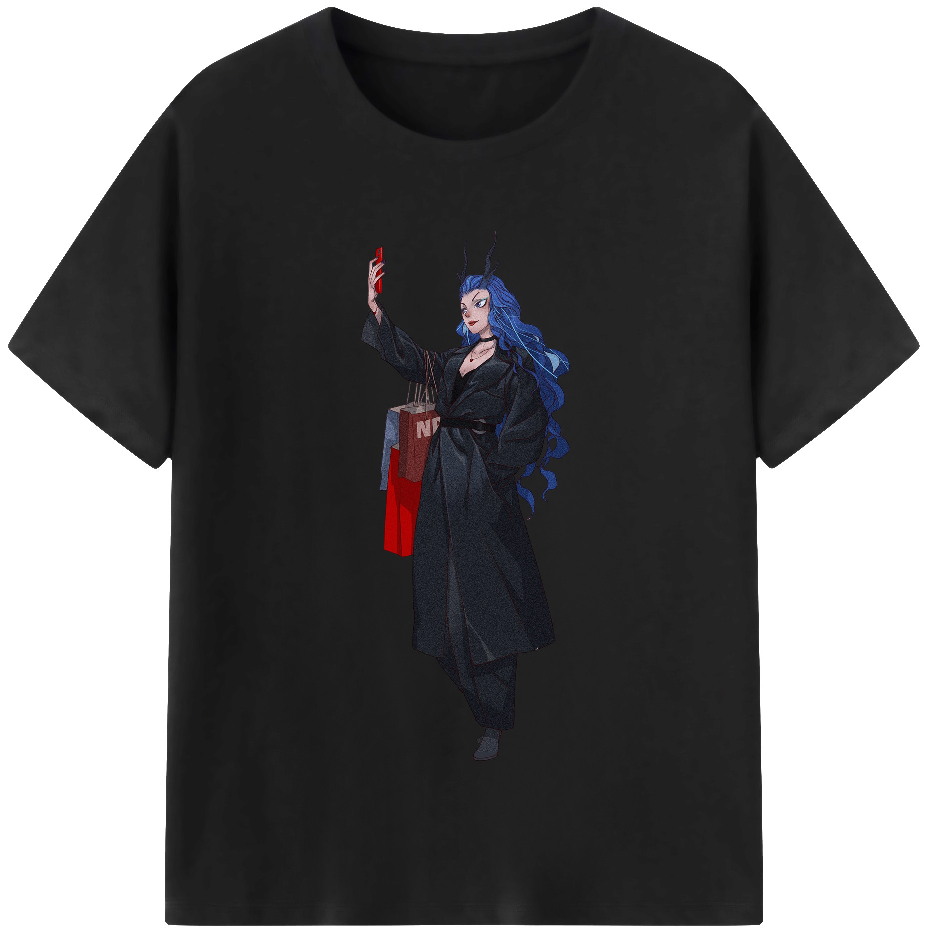 （画像用） Ne Zha 2 ナタ 魔童の大暴れ 綿100％半袖Tシャツ（フロントプリント）