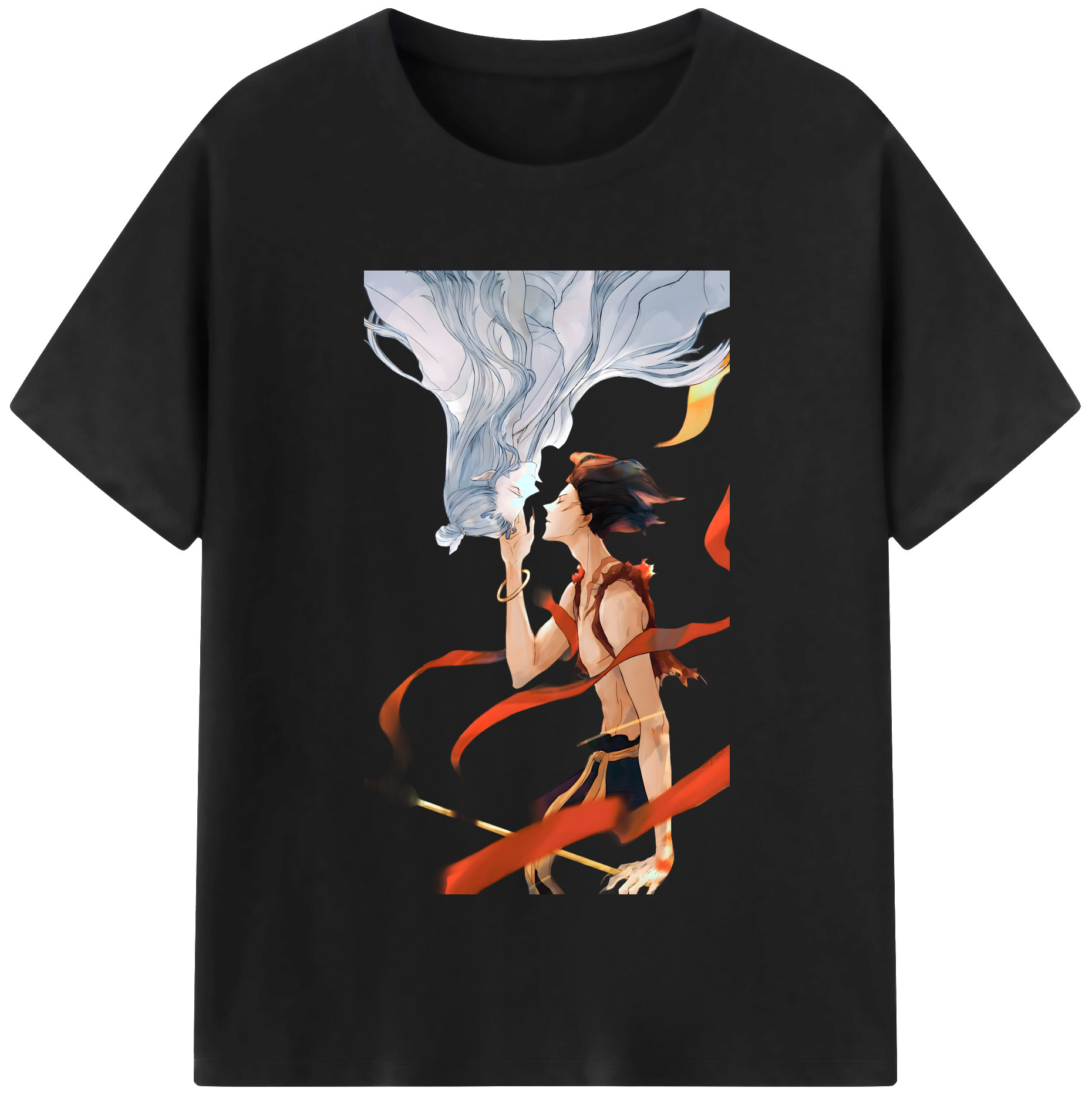 （画像用） Ne Zha 2 ナタ 魔童の大暴れ 綿100％半袖Tシャツ（フロントプリント）