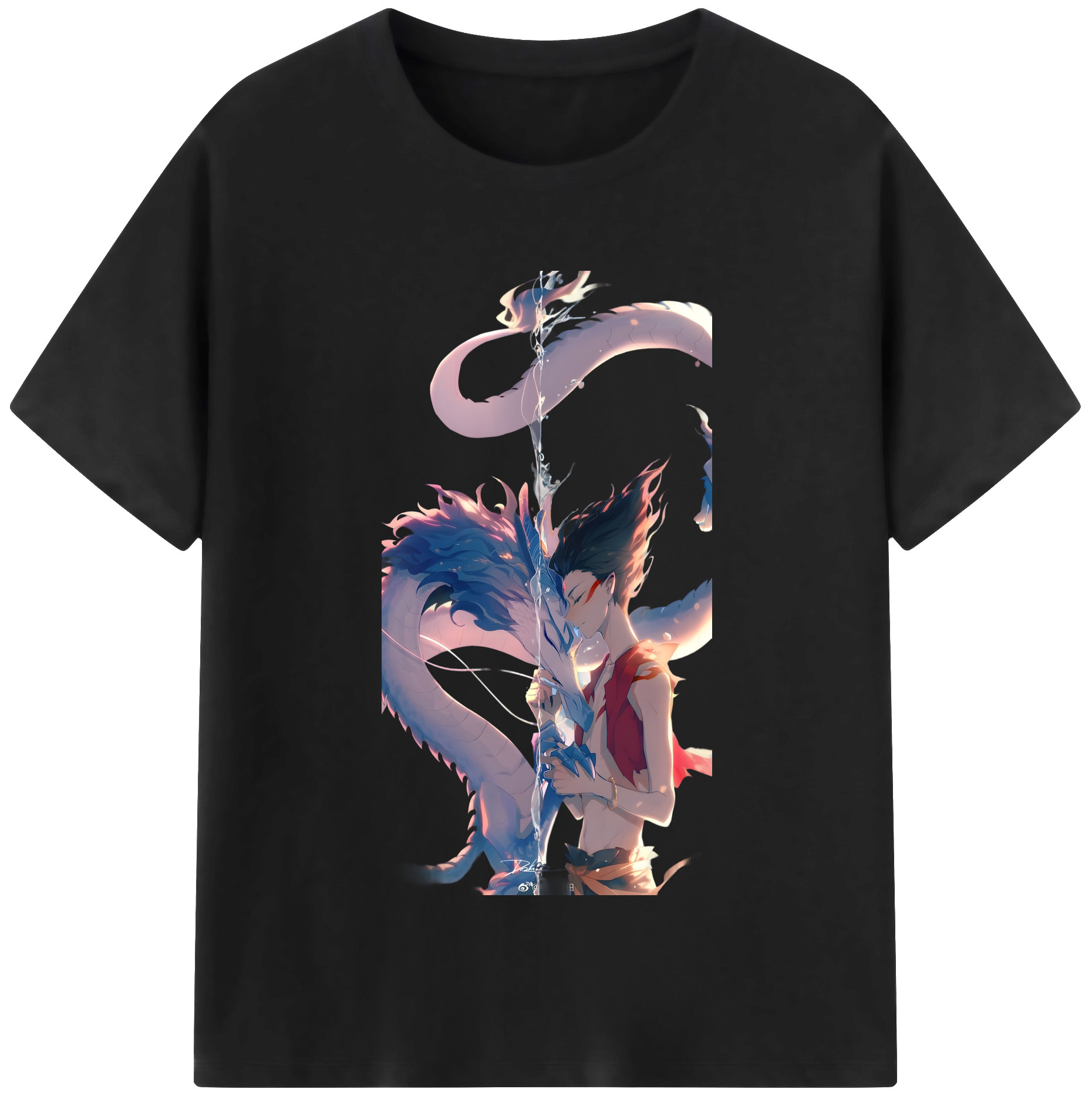 （画像用） Ne Zha 2 ナタ 魔童の大暴れ 綿100％半袖Tシャツ（フロントプリント）