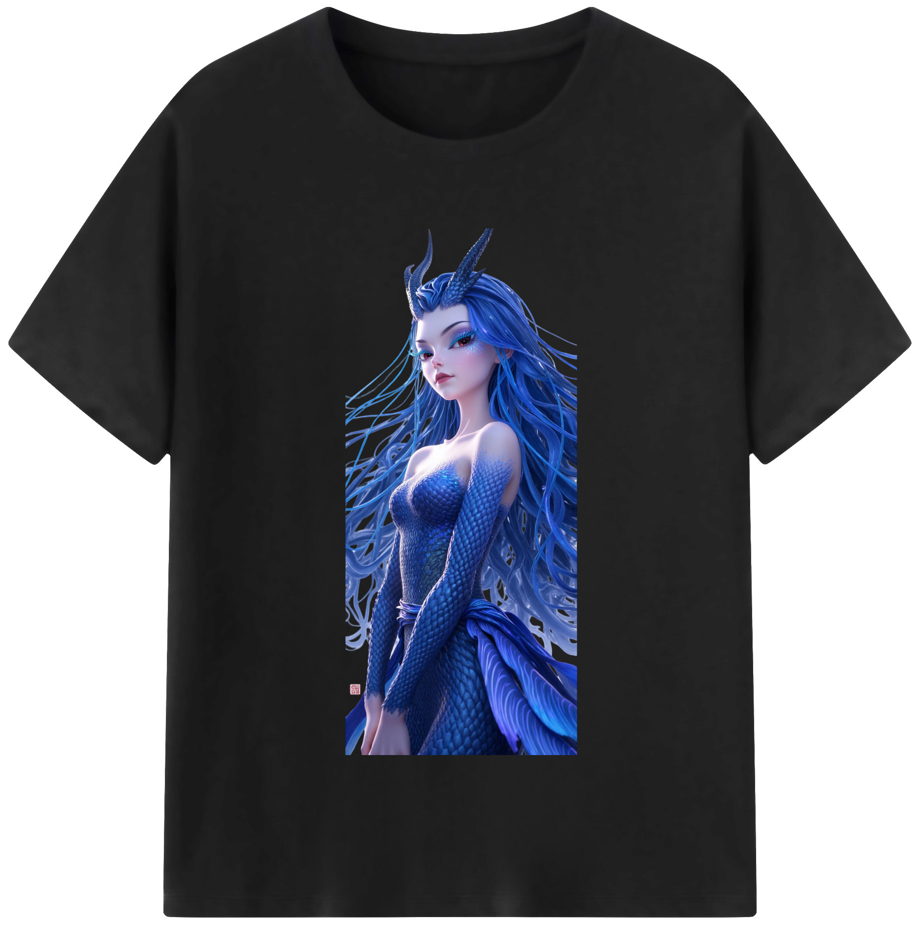 （画像用） Ne Zha 2 ナタ 魔童の大暴れ 綿100％半袖Tシャツ（フロントプリント）