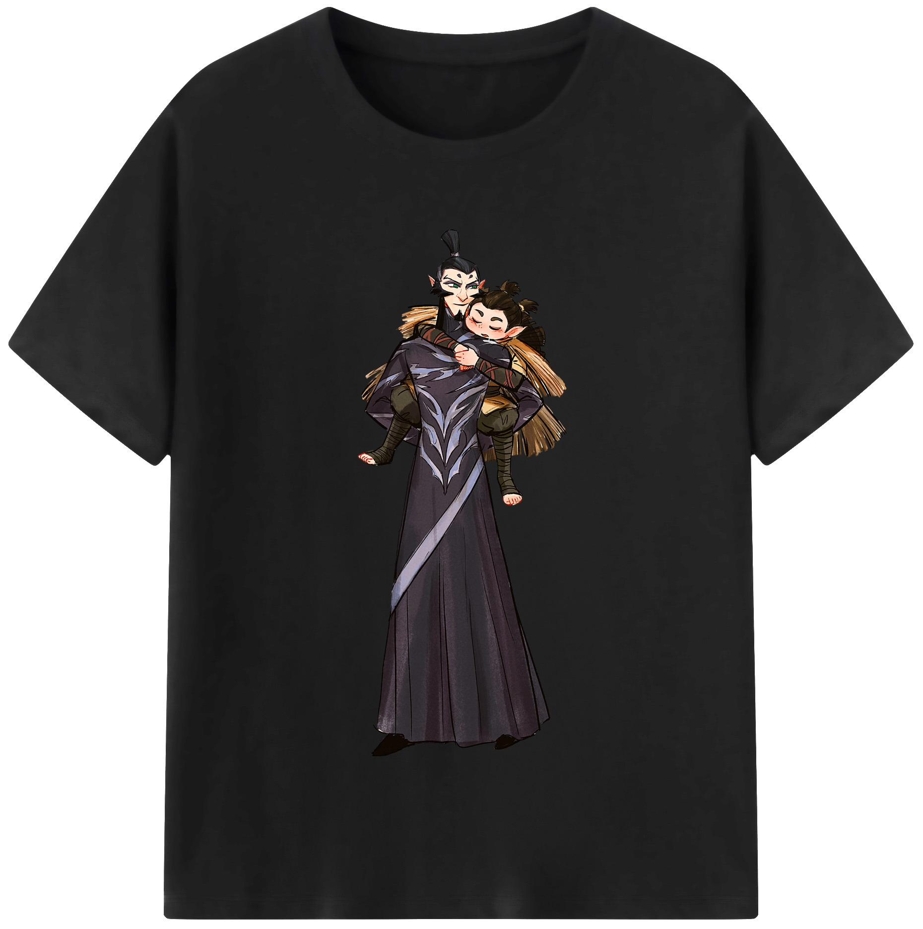 （画像用） Ne Zha 2 ナタ 魔童の大暴れ 綿100％半袖Tシャツ（フロントプリント）
