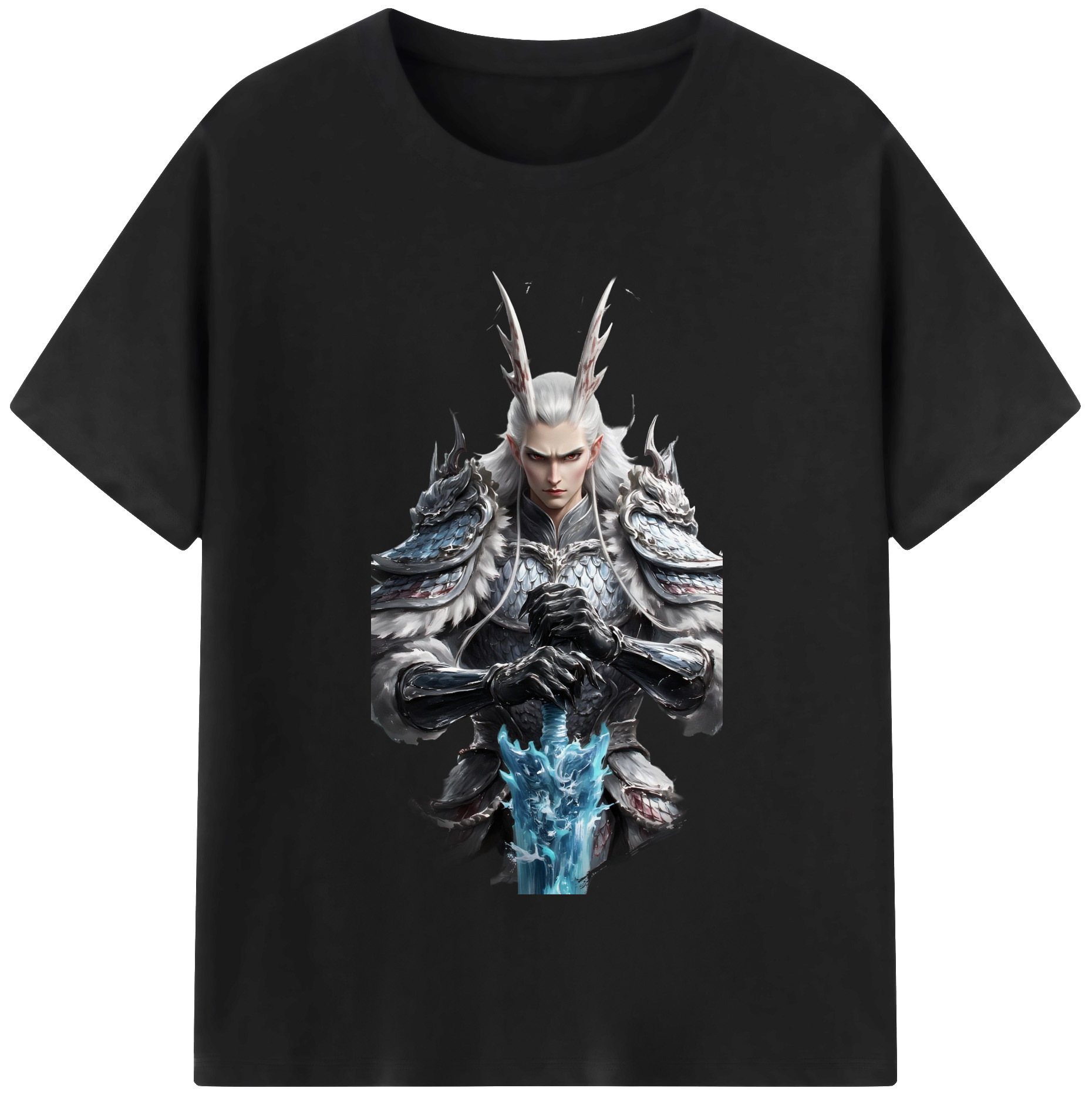 （画像用） Ne Zha 2 ナタ 魔童の大暴れ 綿100％半袖Tシャツ（フロントプリント）