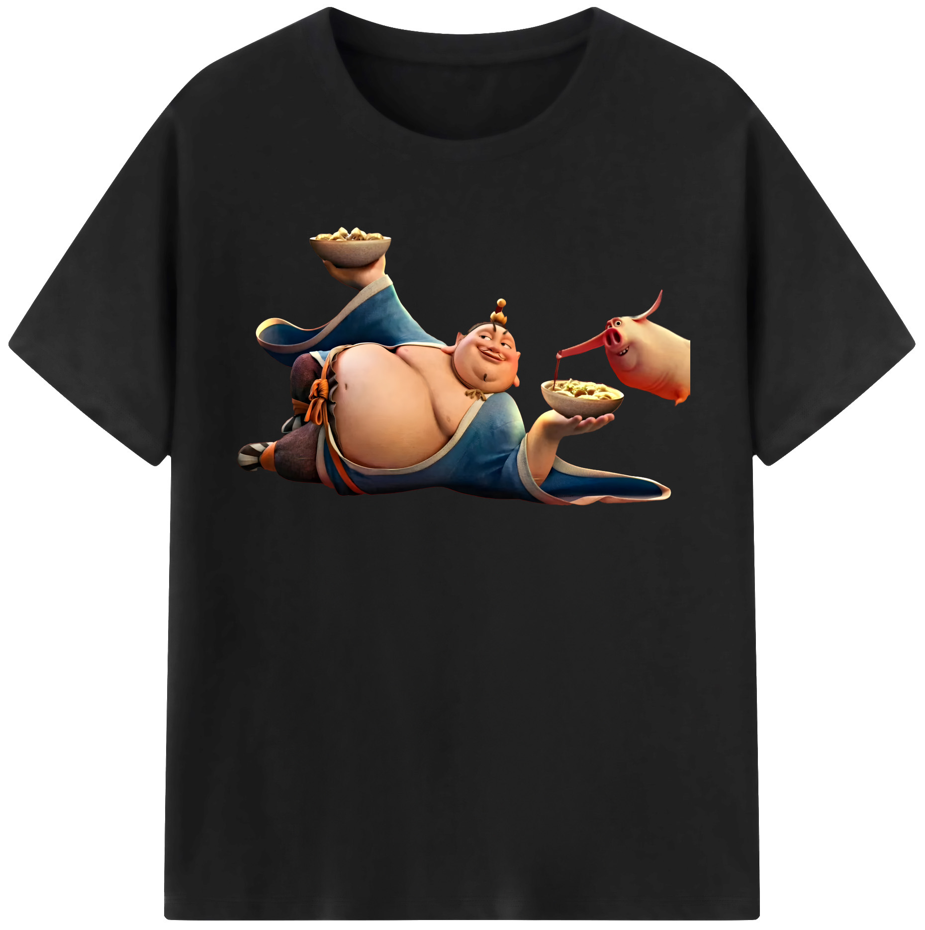 （画像用） Ne Zha 2 ナタ 魔童の大暴れ 綿100％半袖Tシャツ（フロントプリント）