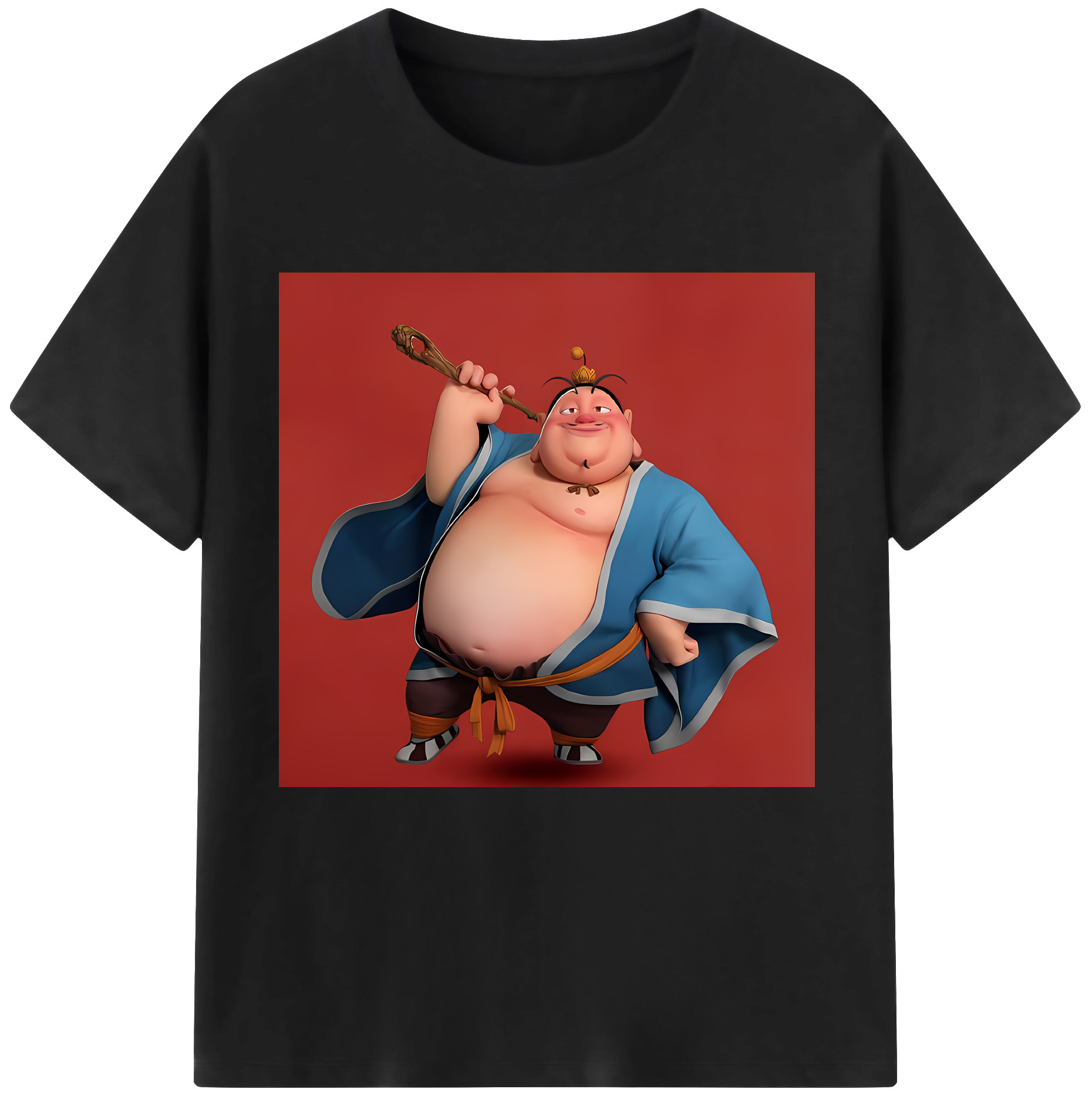 （画像用） Ne Zha 2 ナタ 魔童の大暴れ 綿100％半袖Tシャツ（フロントプリント）