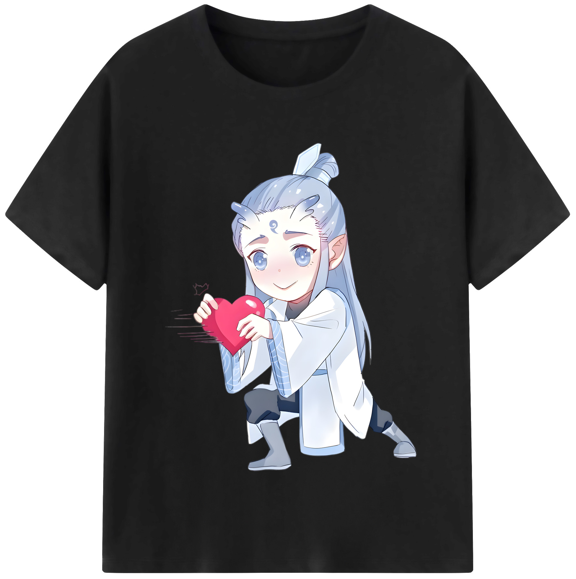 （画像用） Ne Zha 2 ナタ 魔童の大暴れ 綿100％半袖Tシャツ（フロントプリント）