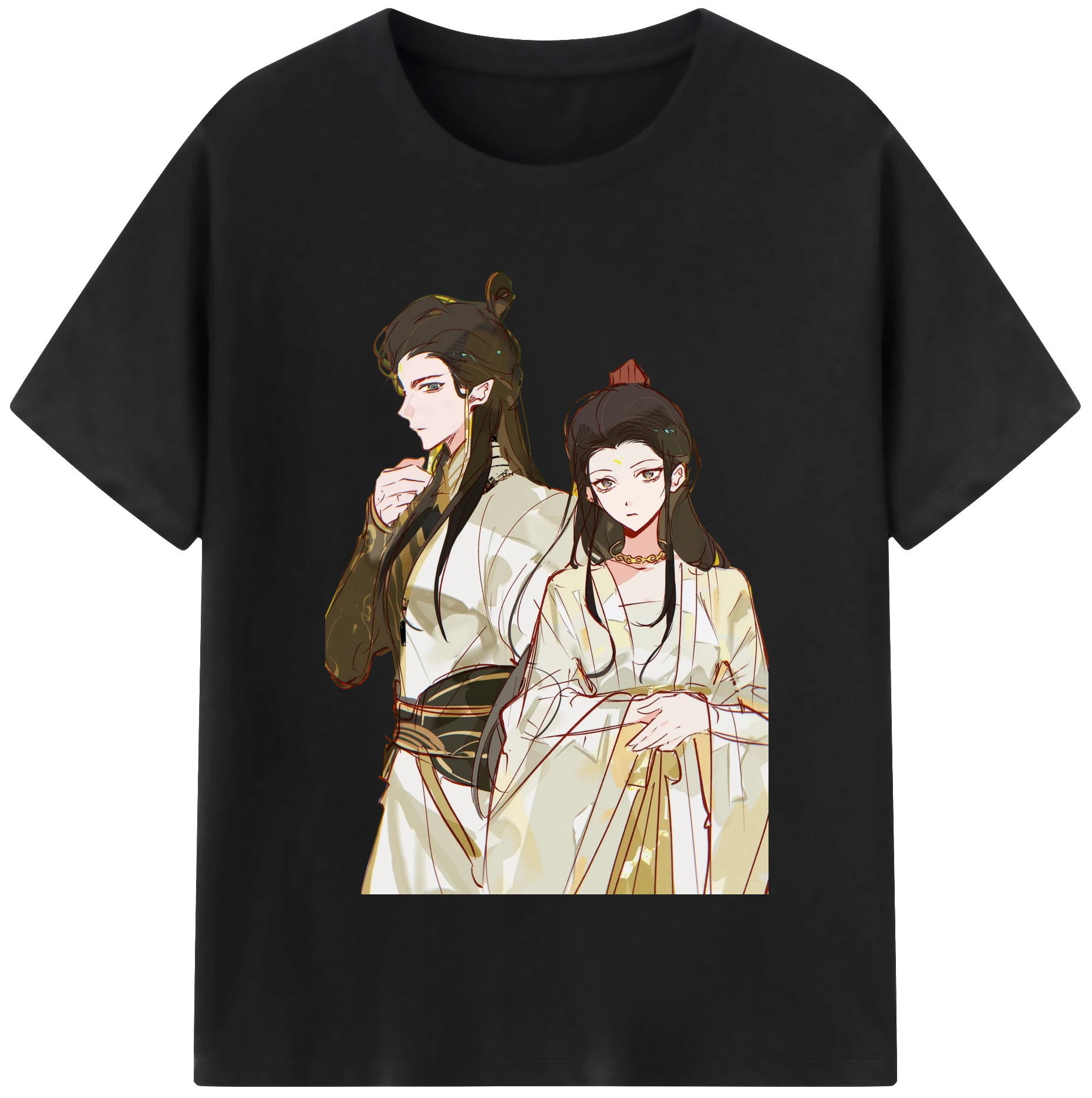 （画像用） Ne Zha 2 ナタ 魔童の大暴れ 綿100％半袖Tシャツ（フロントプリント）