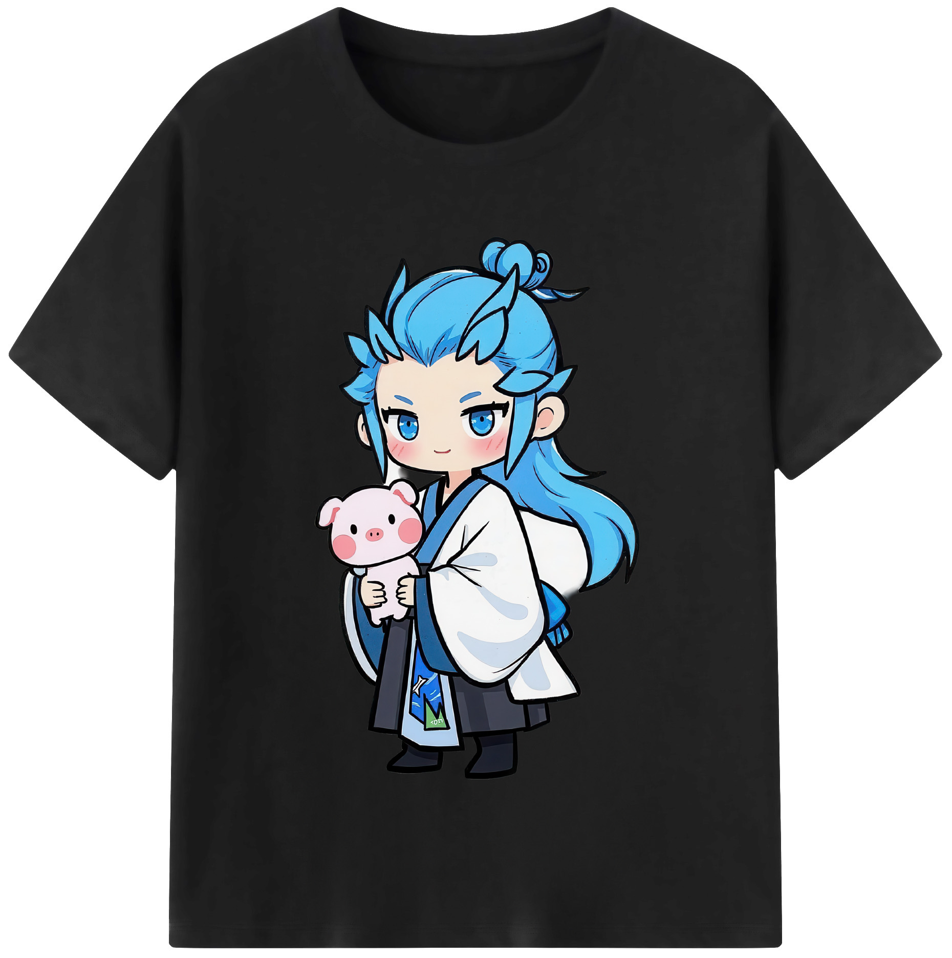 （画像用） Ne Zha 2 ナタ 魔童の大暴れ 綿100％半袖Tシャツ（フロントプリント）