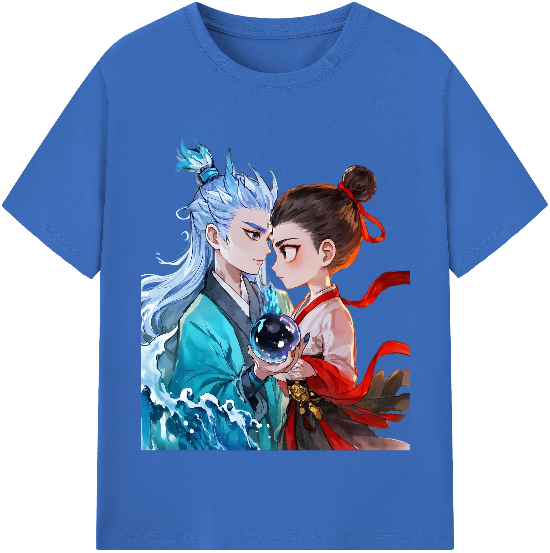 （画像用） Ne Zha 2 ナタ 魔童の大暴れ 綿100％半袖Tシャツ（フロントプリント）