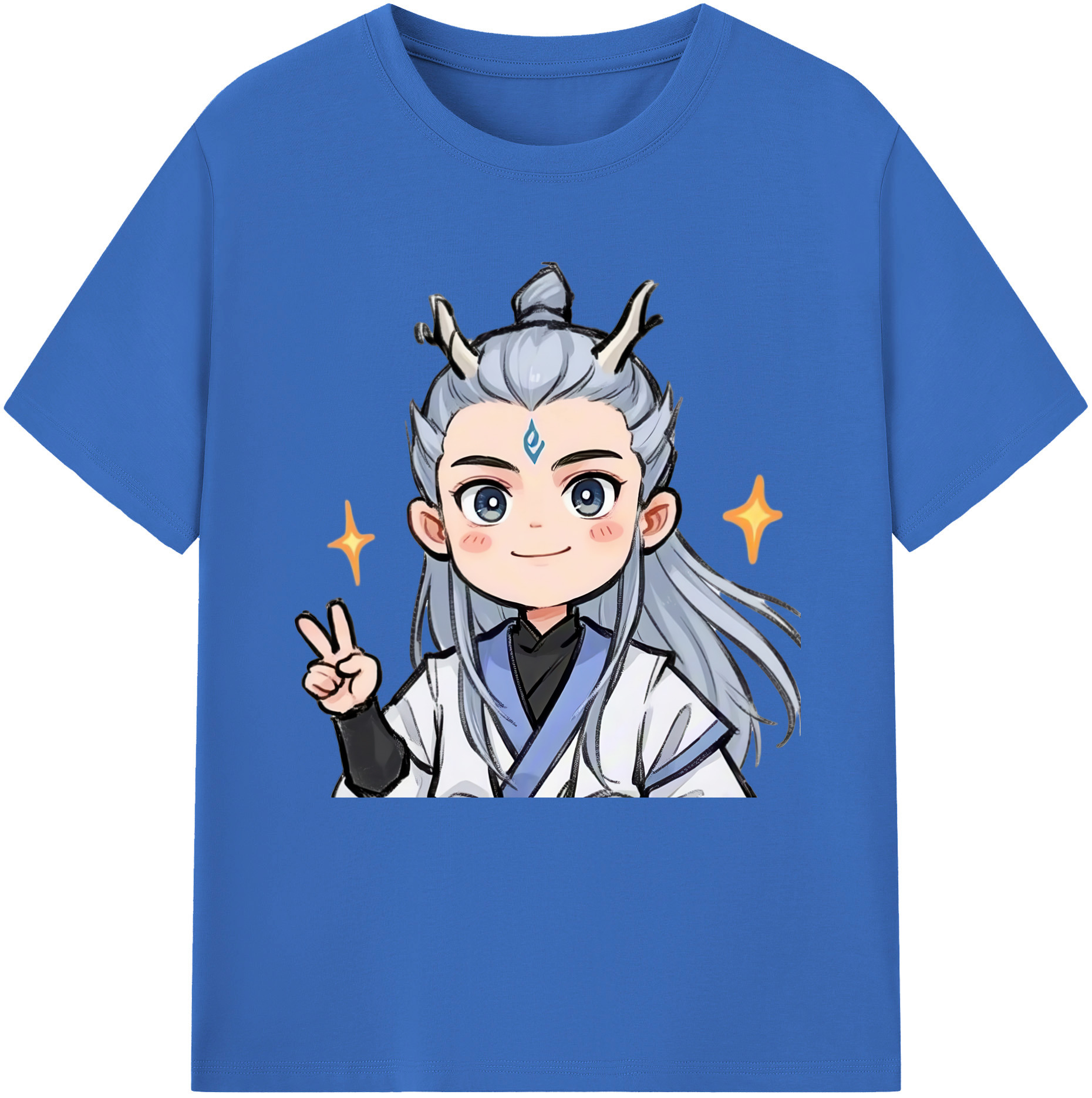 （画像用） Ne Zha 2 ナタ 魔童の大暴れ 綿100％半袖Tシャツ（フロントプリント）