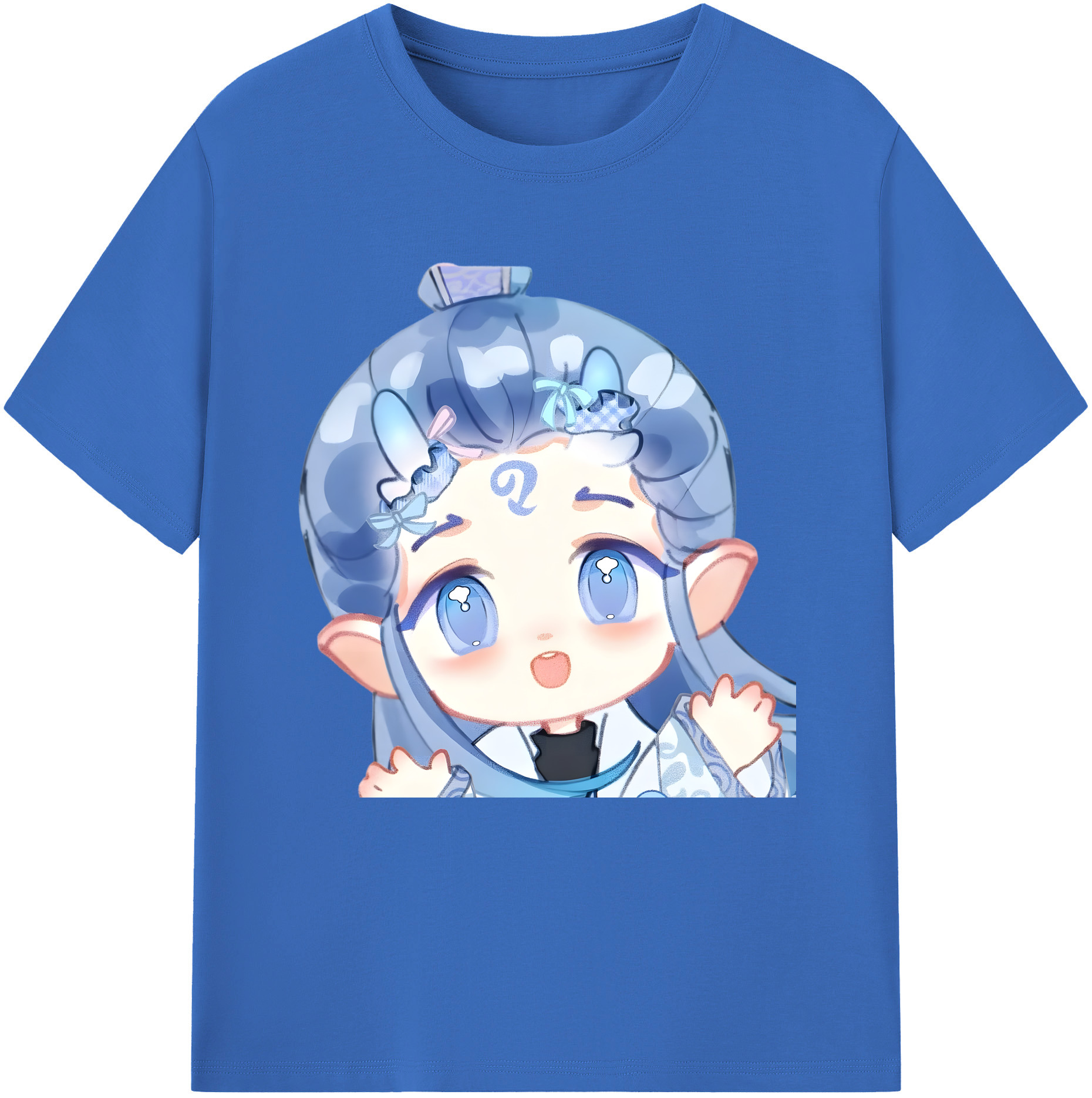 （画像用） Ne Zha 2 ナタ 魔童の大暴れ 綿100％半袖Tシャツ（フロントプリント）