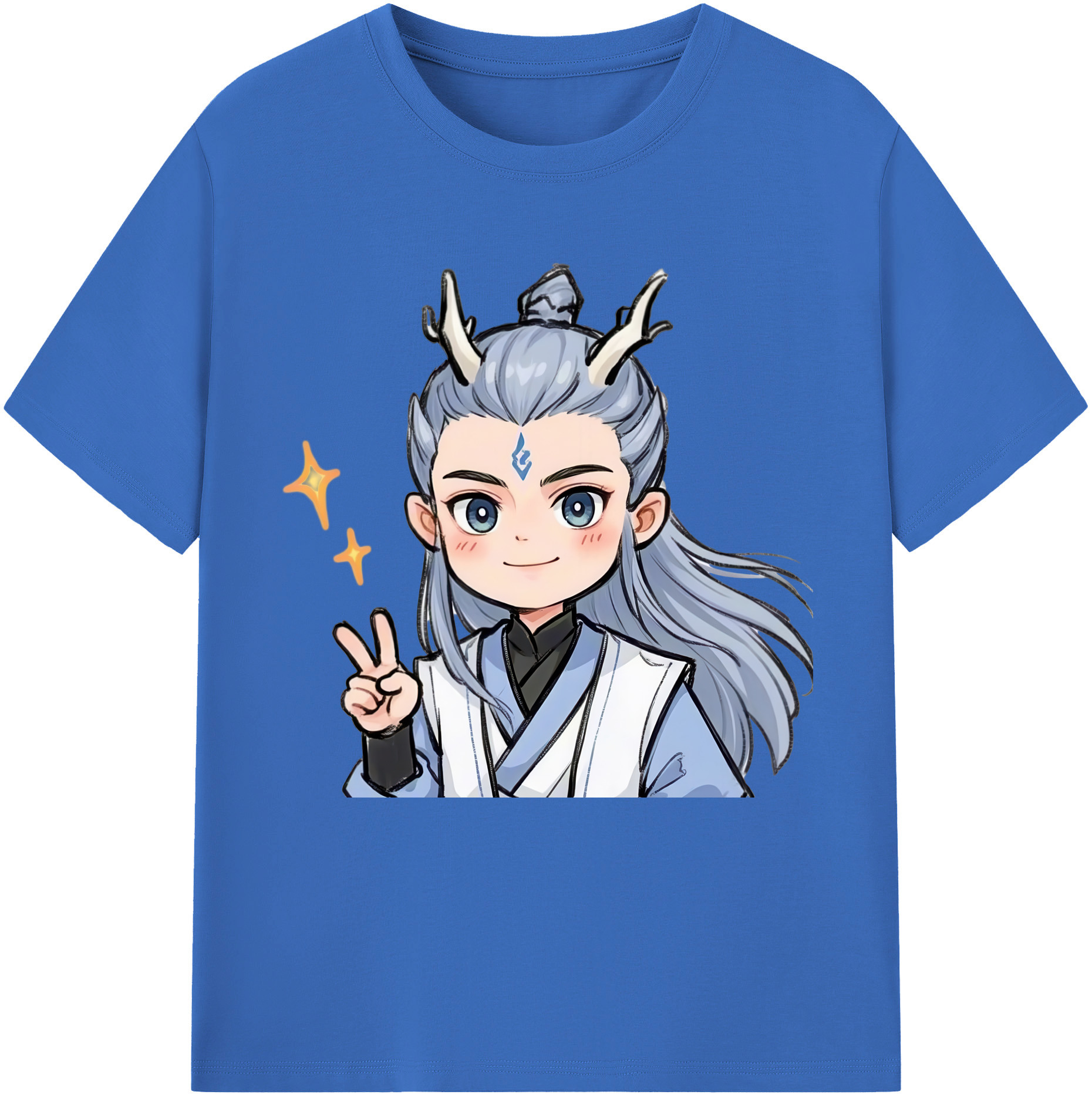 （画像用） Ne Zha 2 ナタ 魔童の大暴れ 綿100％半袖Tシャツ（フロントプリント）