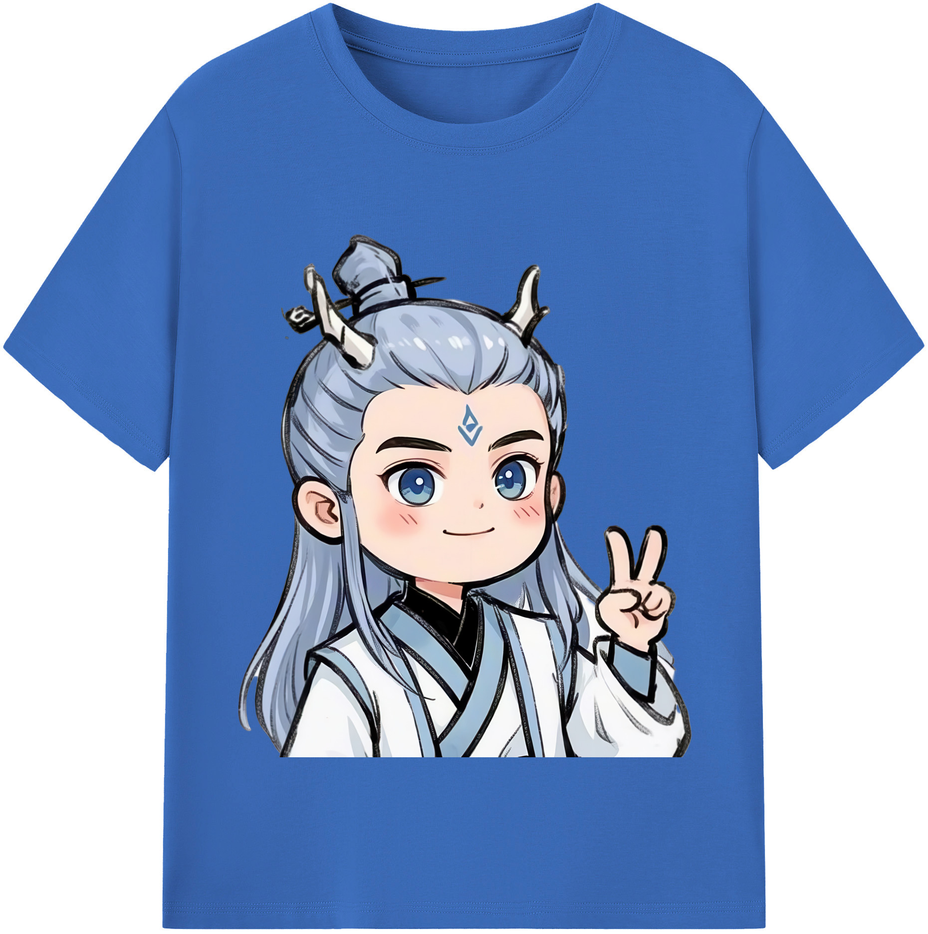 （画像用） Ne Zha 2 ナタ 魔童の大暴れ 綿100％半袖Tシャツ（フロントプリント）