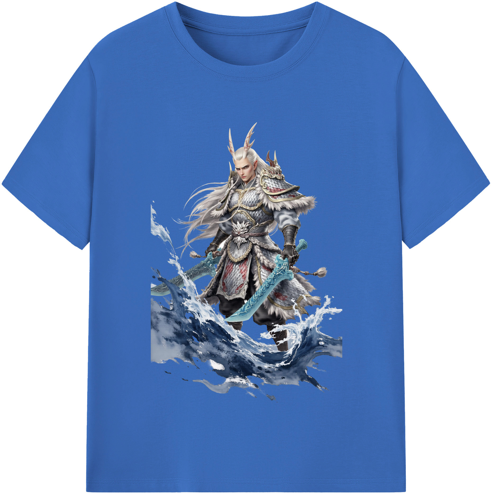 （画像用） Ne Zha 2 ナタ 魔童の大暴れ 綿100％半袖Tシャツ（フロントプリント）