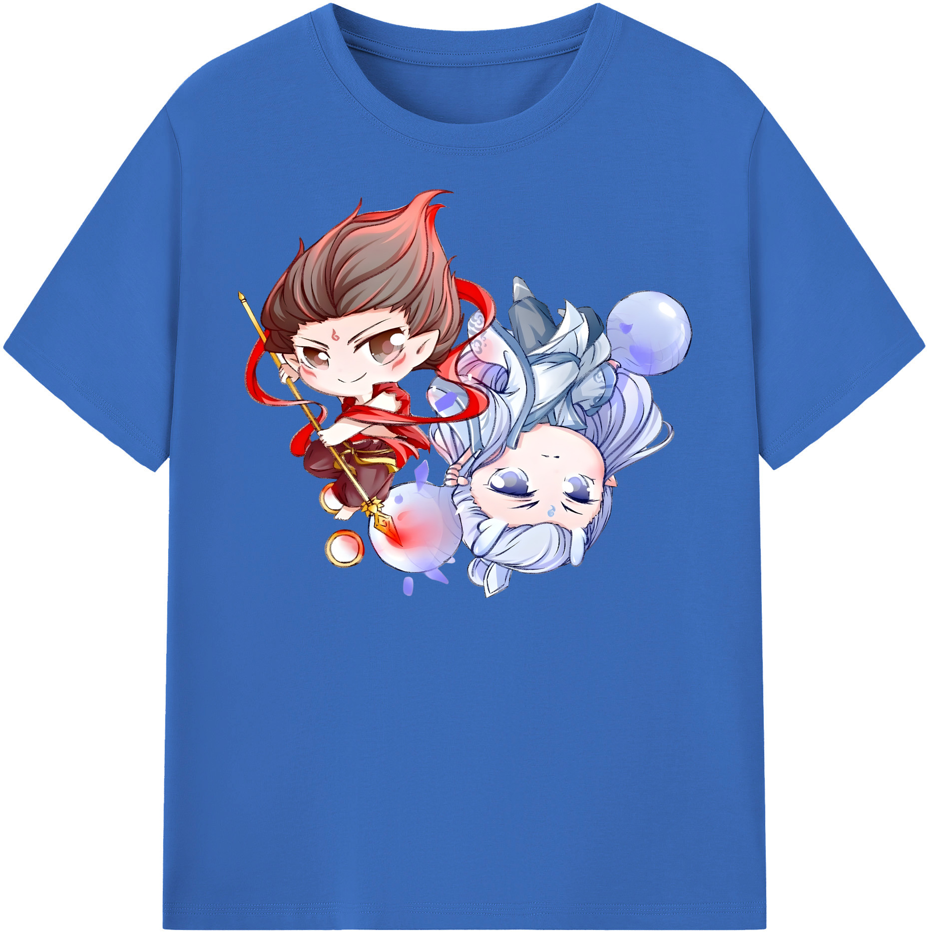 （画像用） Ne Zha 2 ナタ 魔童の大暴れ 綿100％半袖Tシャツ（フロントプリント）