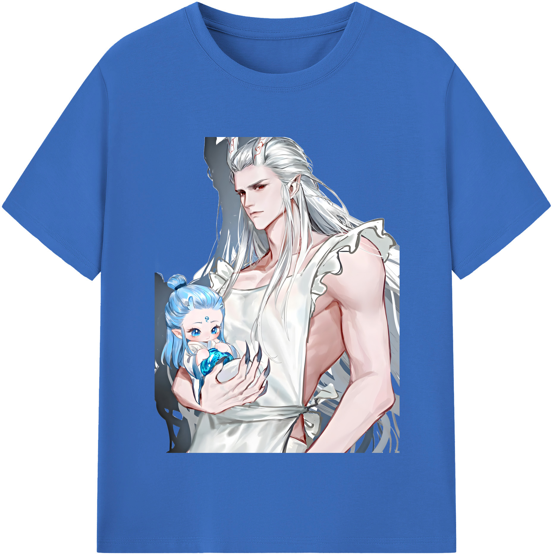 （画像用） Ne Zha 2 ナタ 魔童の大暴れ 綿100％半袖Tシャツ（フロントプリント）