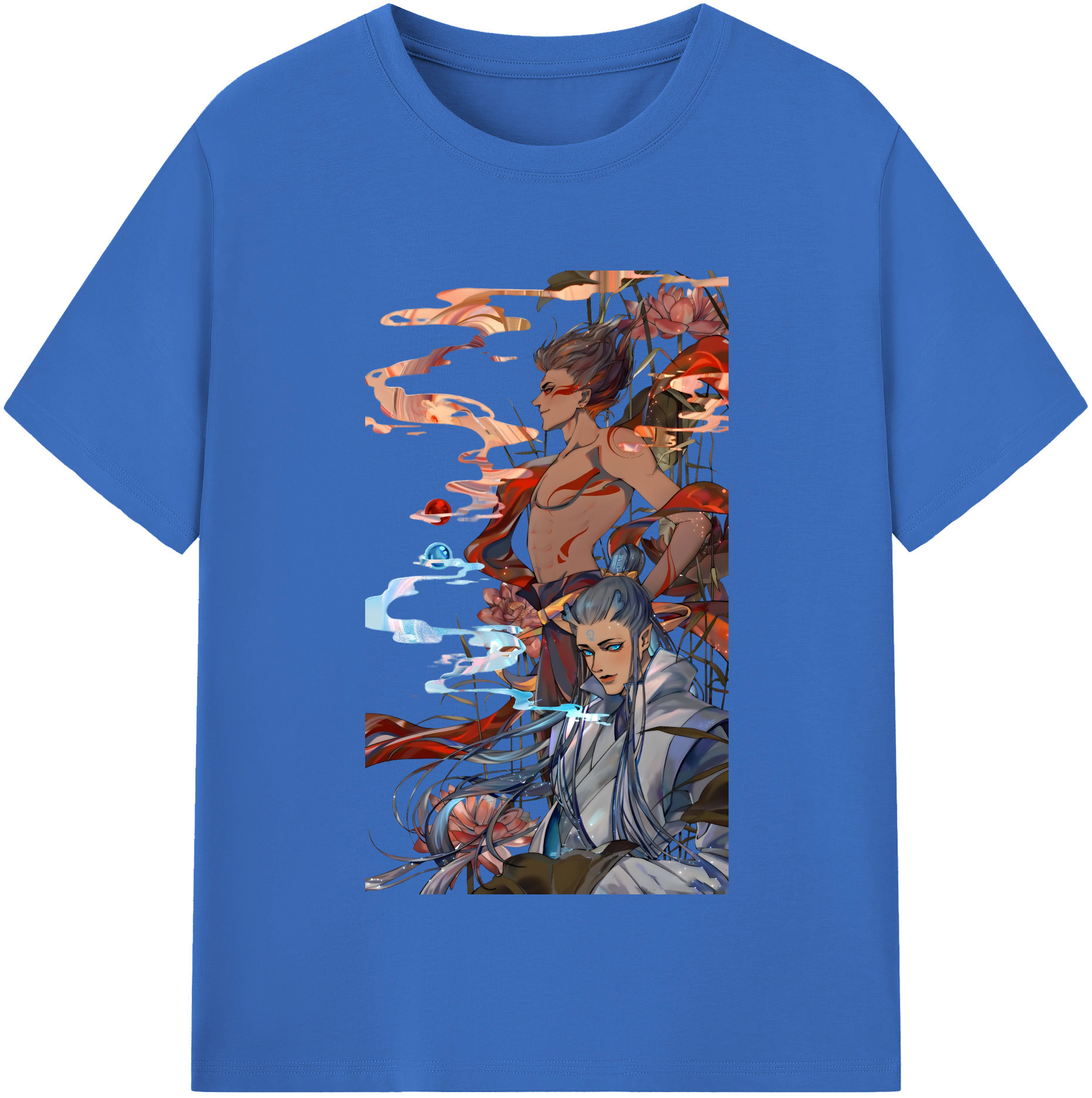 （画像用） Ne Zha 2 ナタ 魔童の大暴れ 綿100％半袖Tシャツ（フロントプリント）