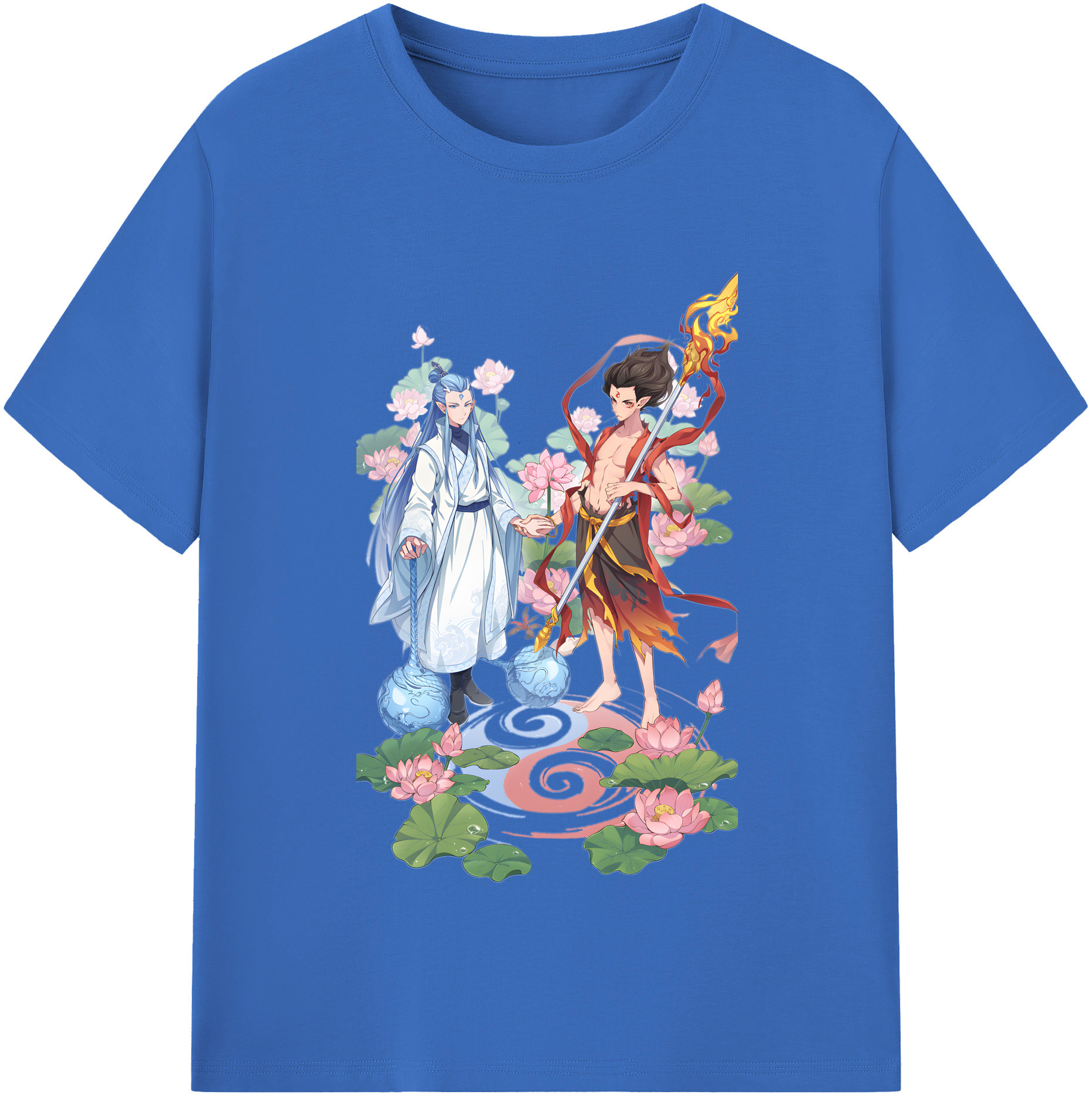 （画像用） Ne Zha 2 ナタ 魔童の大暴れ 綿100％半袖Tシャツ（フロントプリント）