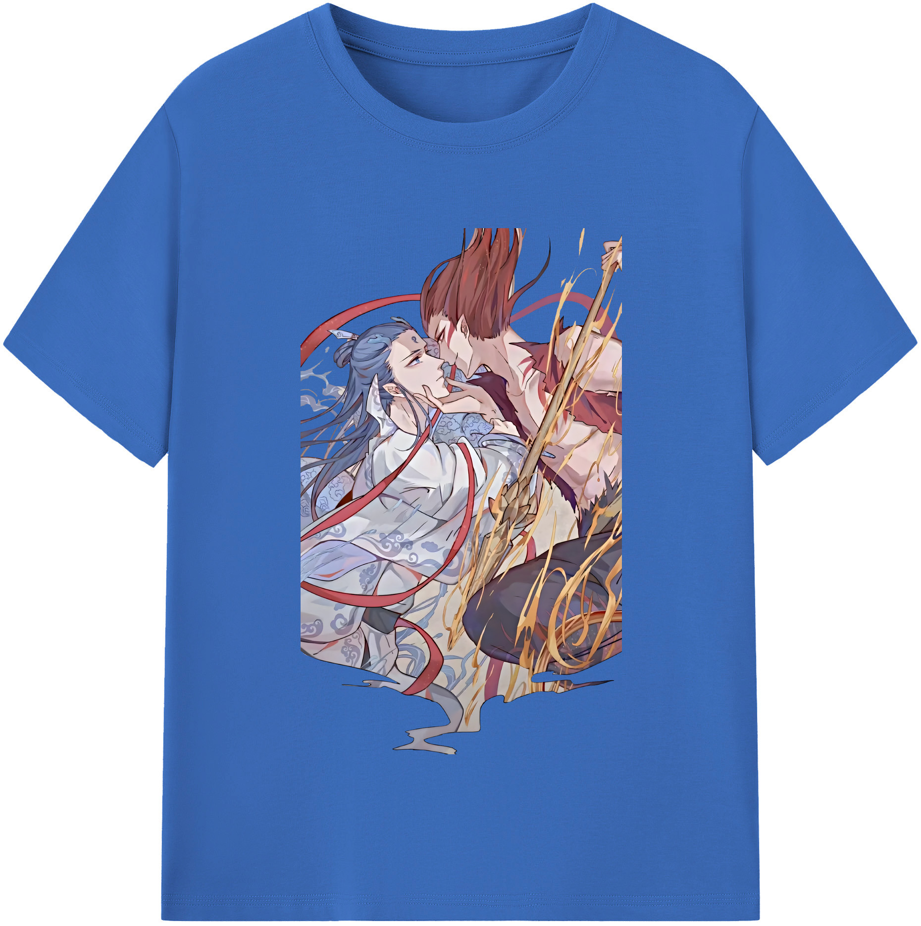 （画像用） Ne Zha 2 ナタ 魔童の大暴れ 綿100％半袖Tシャツ（フロントプリント）