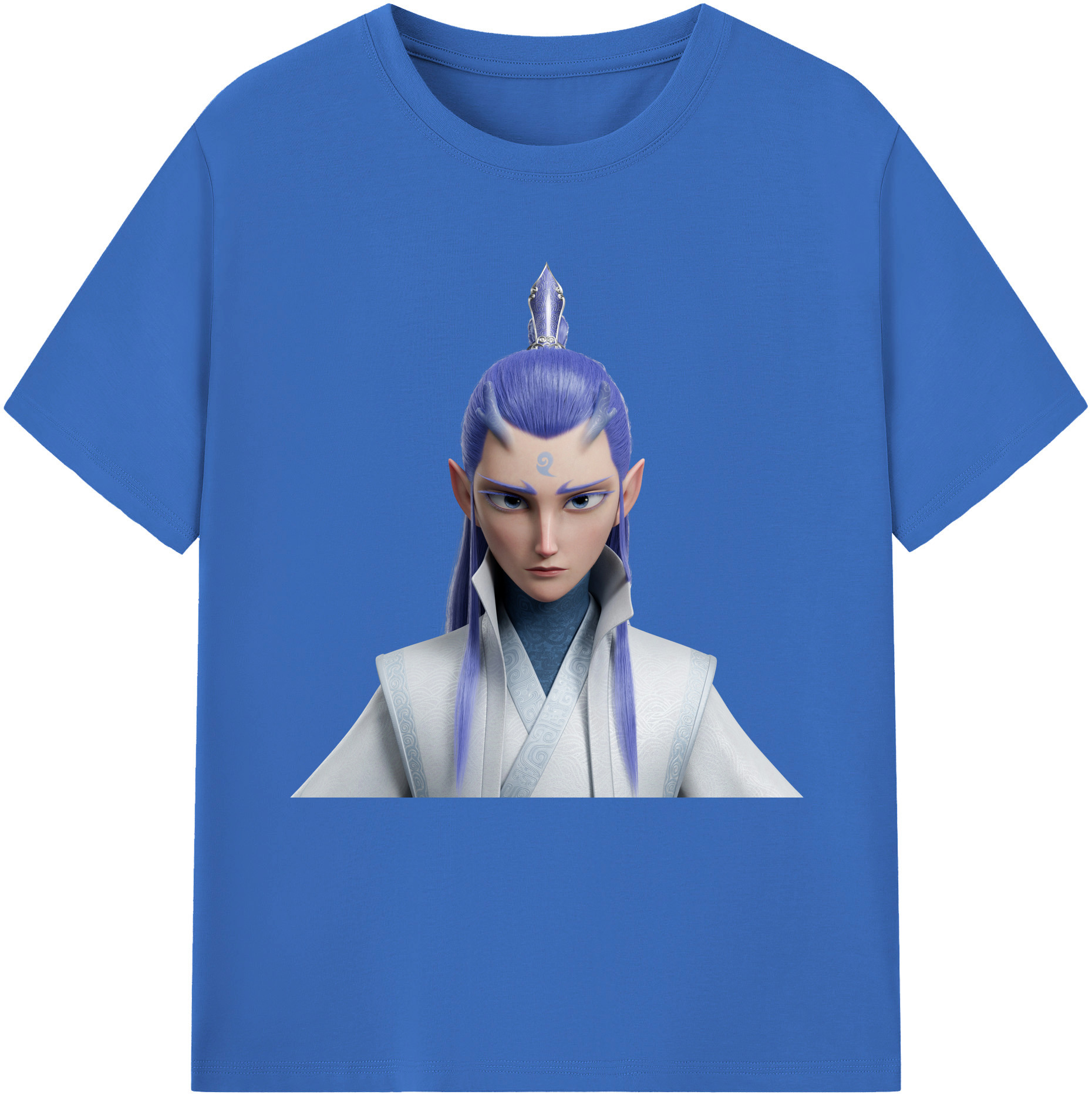 （画像用） Ne Zha 2 ナタ 魔童の大暴れ 綿100％半袖Tシャツ（フロントプリント）