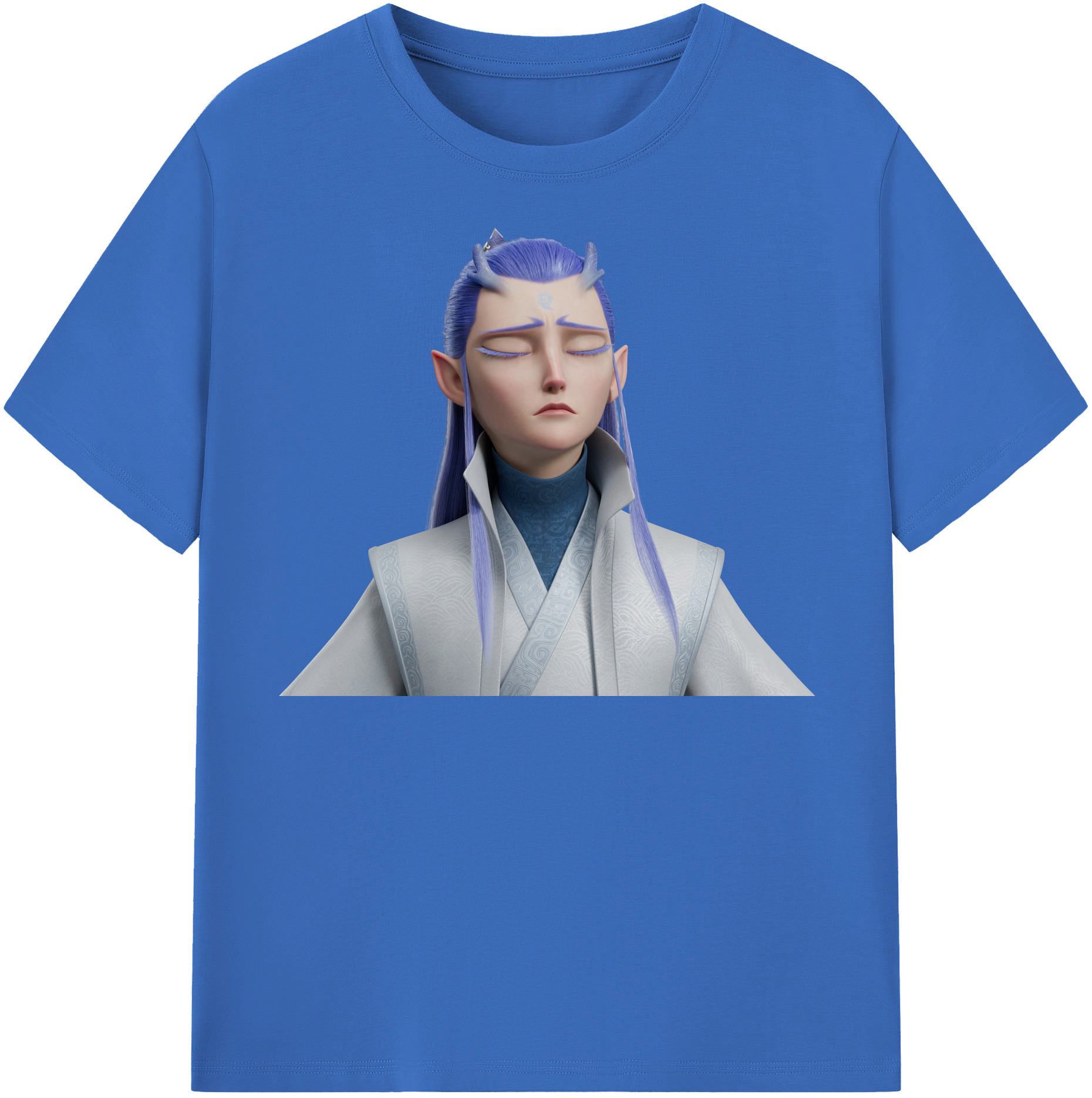 （画像用） Ne Zha 2 ナタ 魔童の大暴れ 綿100％半袖Tシャツ（フロントプリント）