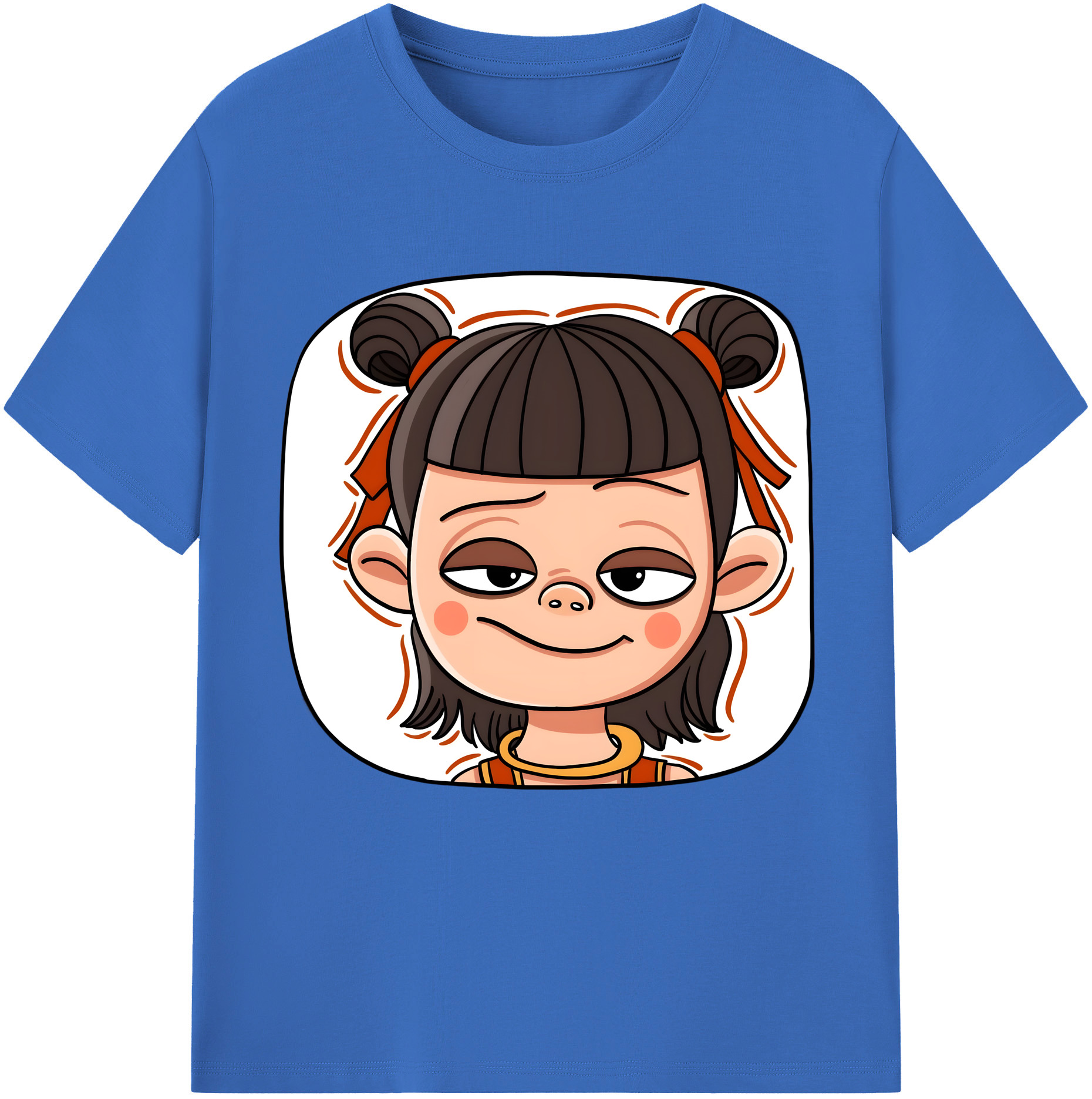 （画像用） Ne Zha 2 ナタ 魔童の大暴れ 綿100％半袖Tシャツ（フロントプリント）