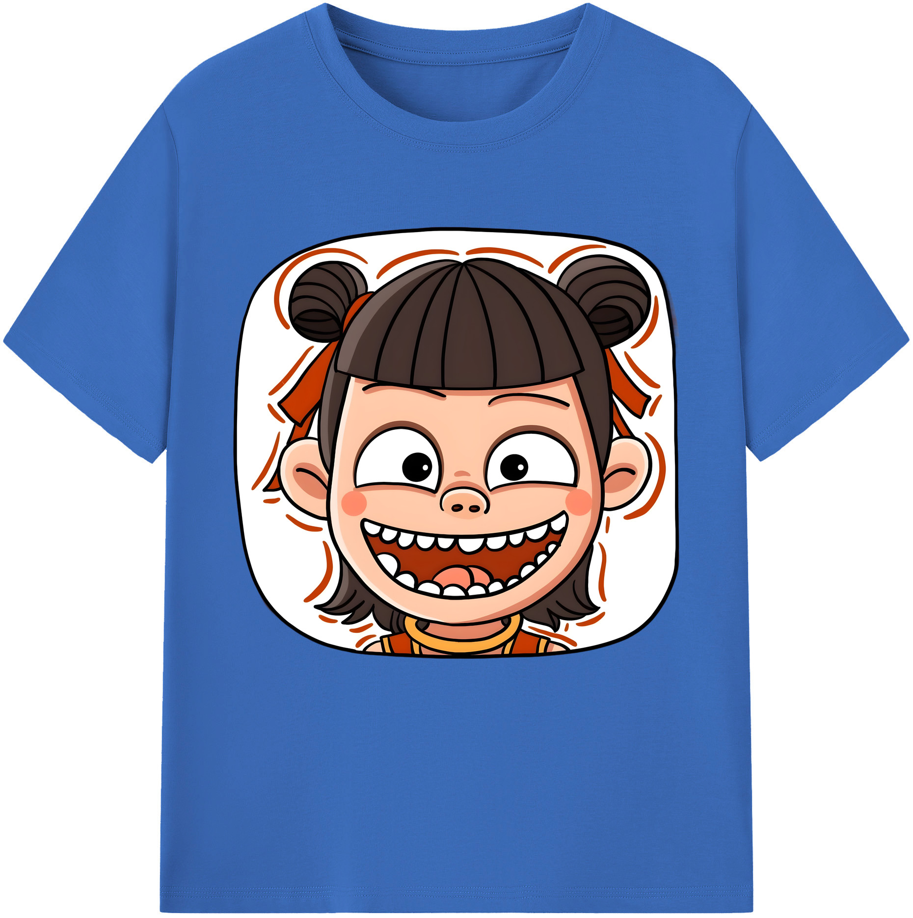 （画像用） Ne Zha 2 ナタ 魔童の大暴れ 綿100％半袖Tシャツ（フロントプリント）