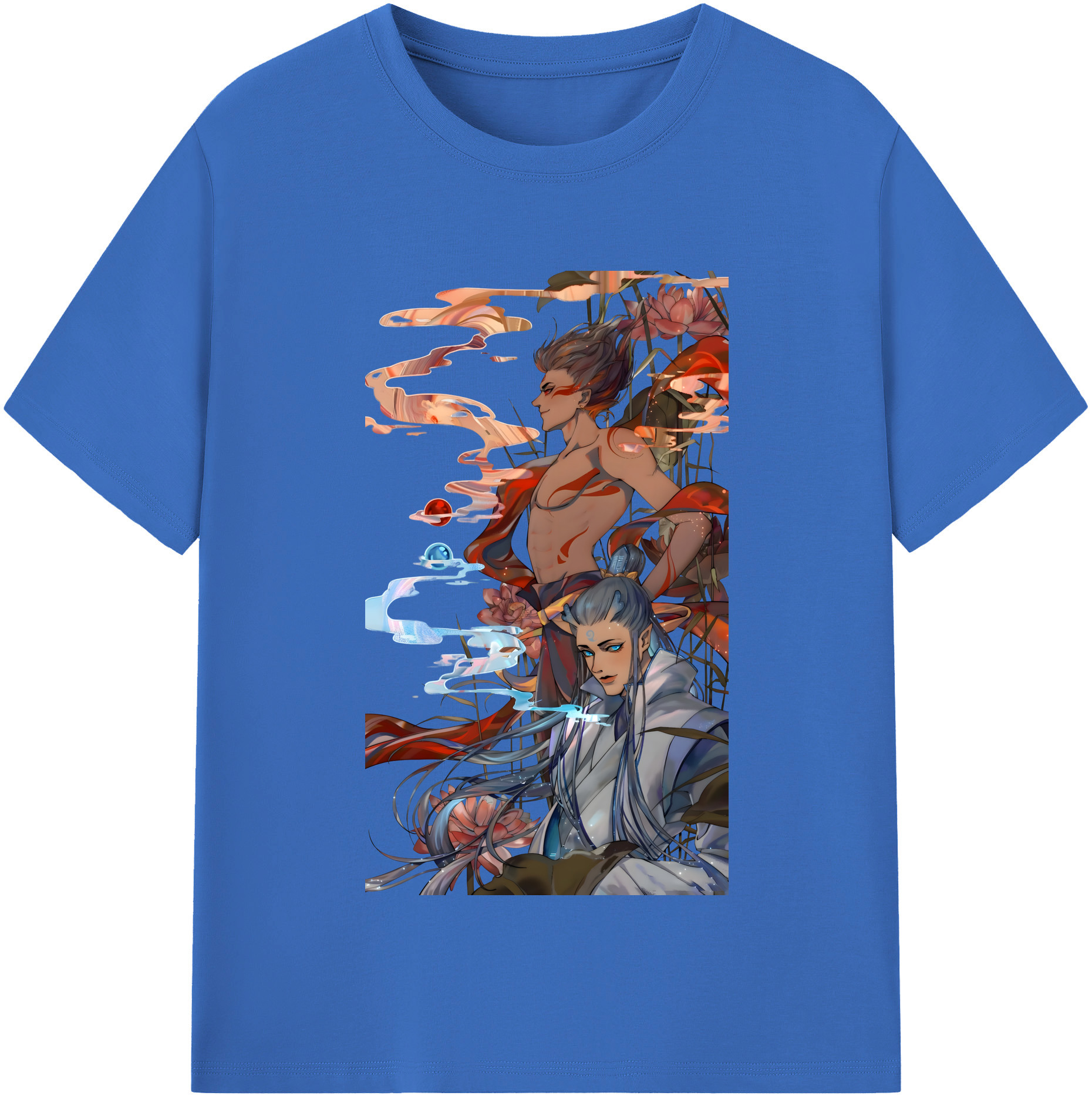（画像用） Ne Zha 2 ナタ 魔童の大暴れ 綿100％半袖Tシャツ（フロントプリント）