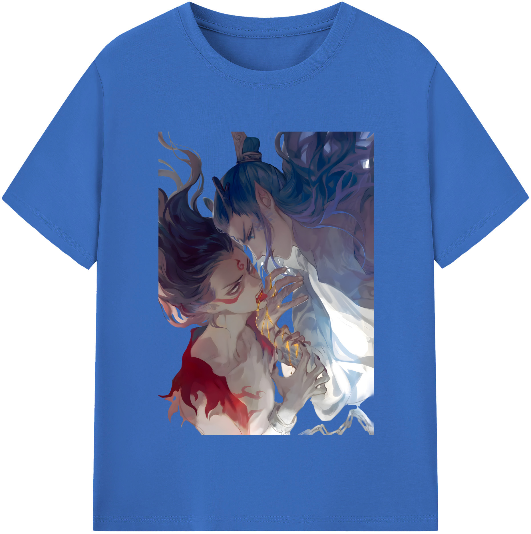 （画像用） Ne Zha 2 ナタ 魔童の大暴れ 綿100％半袖Tシャツ（フロントプリント）