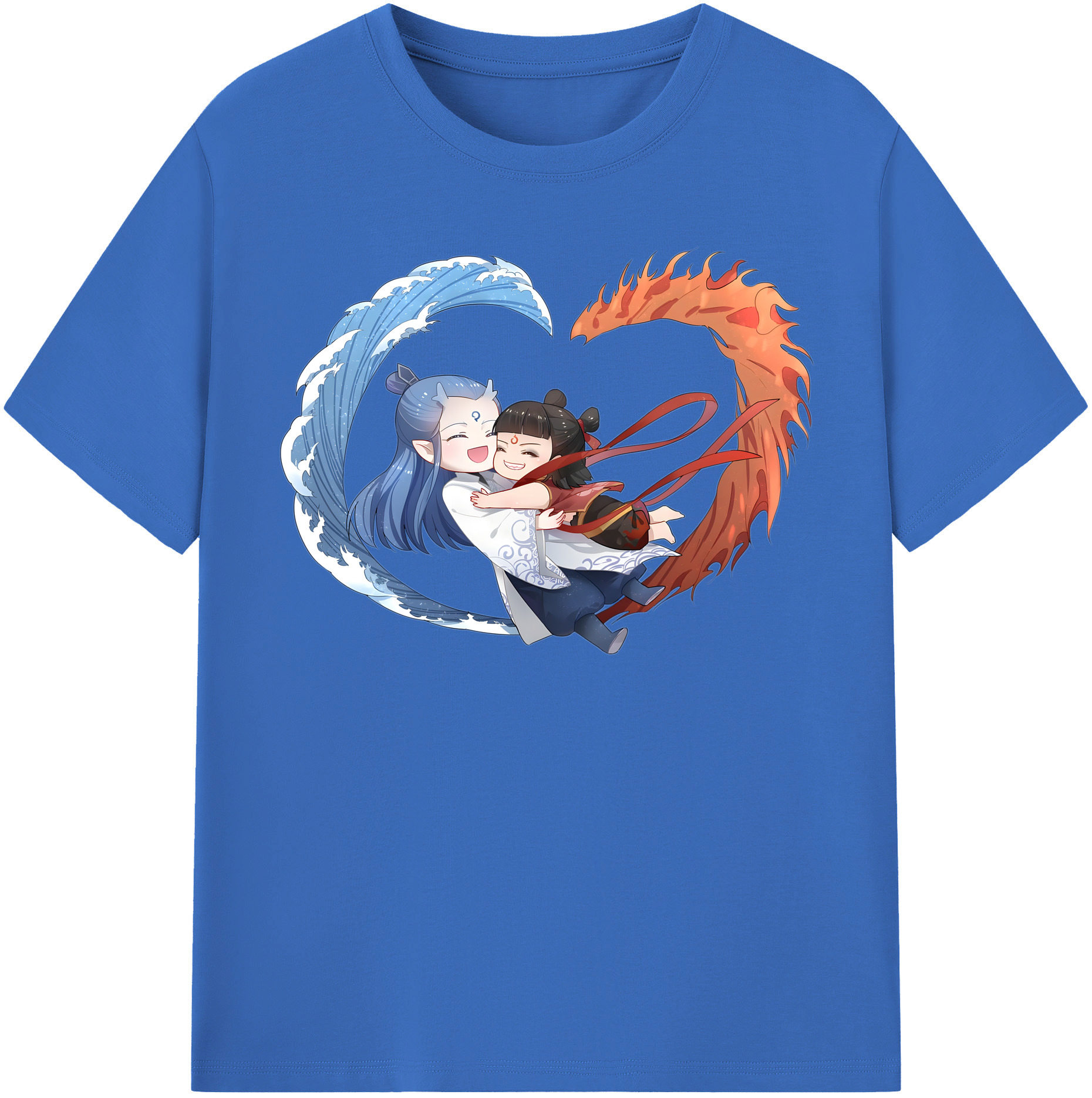 （画像用） Ne Zha 2 ナタ 魔童の大暴れ 綿100％半袖Tシャツ（フロントプリント）