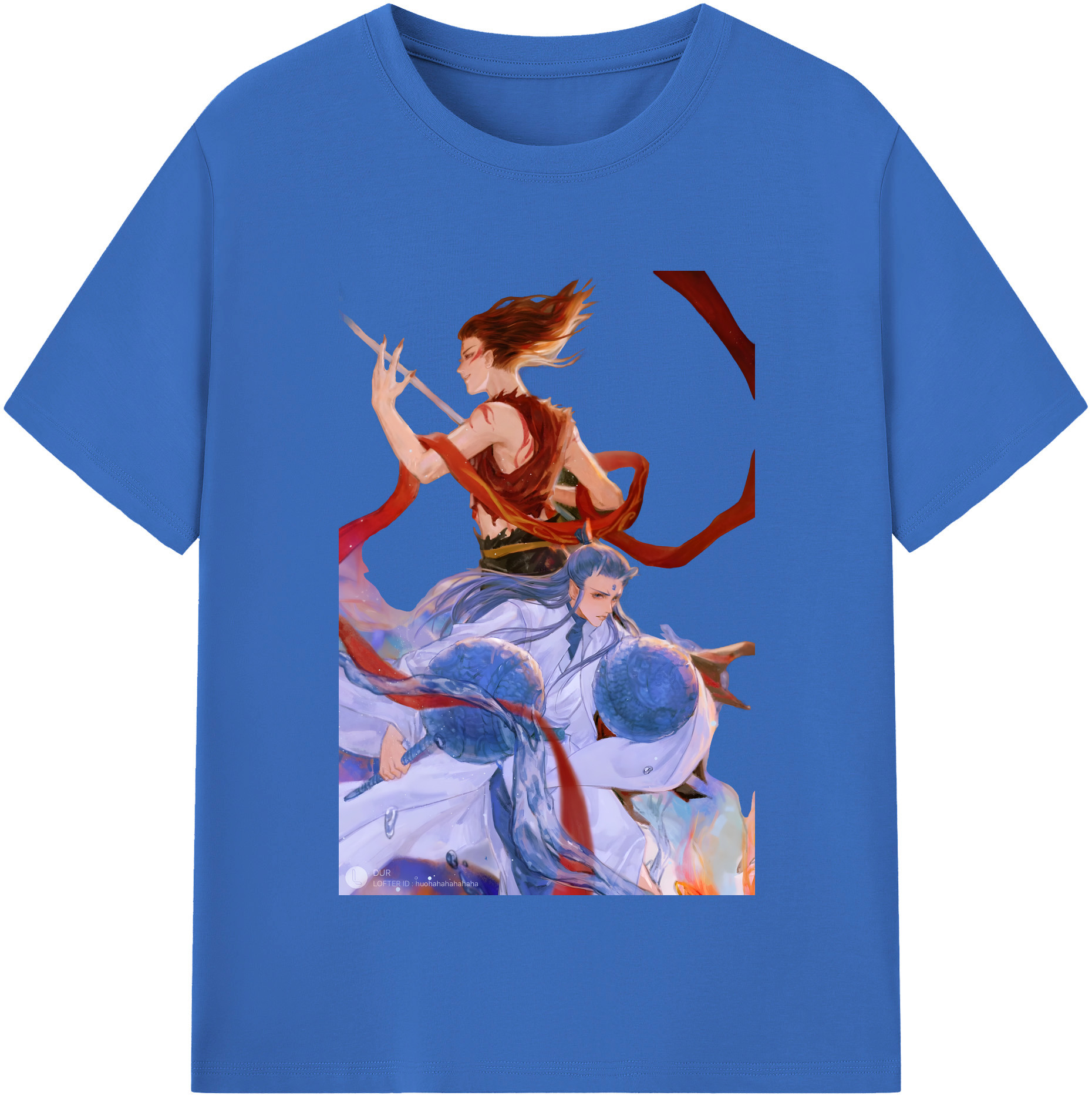 （画像用） Ne Zha 2 ナタ 魔童の大暴れ 綿100％半袖Tシャツ（フロントプリント）