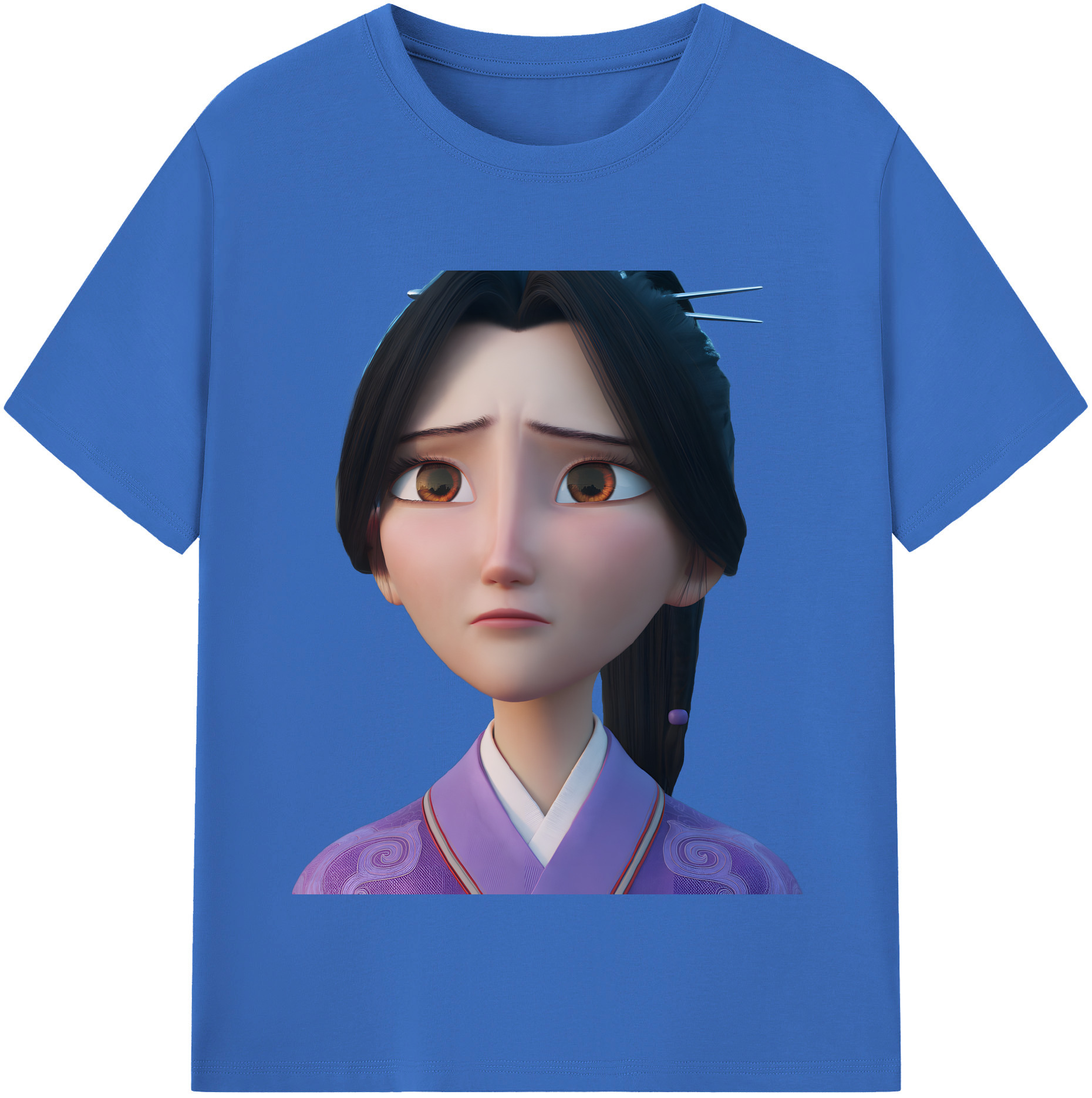 （画像用） Ne Zha 2 ナタ 魔童の大暴れ 綿100％半袖Tシャツ（フロントプリント）