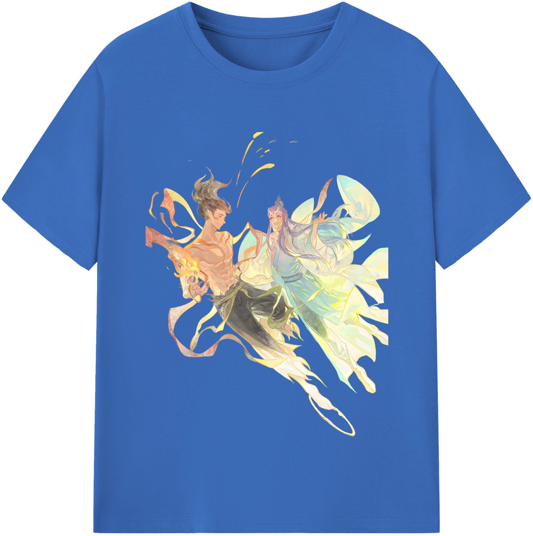 （画像用） Ne Zha 2 ナタ 魔童の大暴れ 綿100％半袖Tシャツ（フロントプリント）