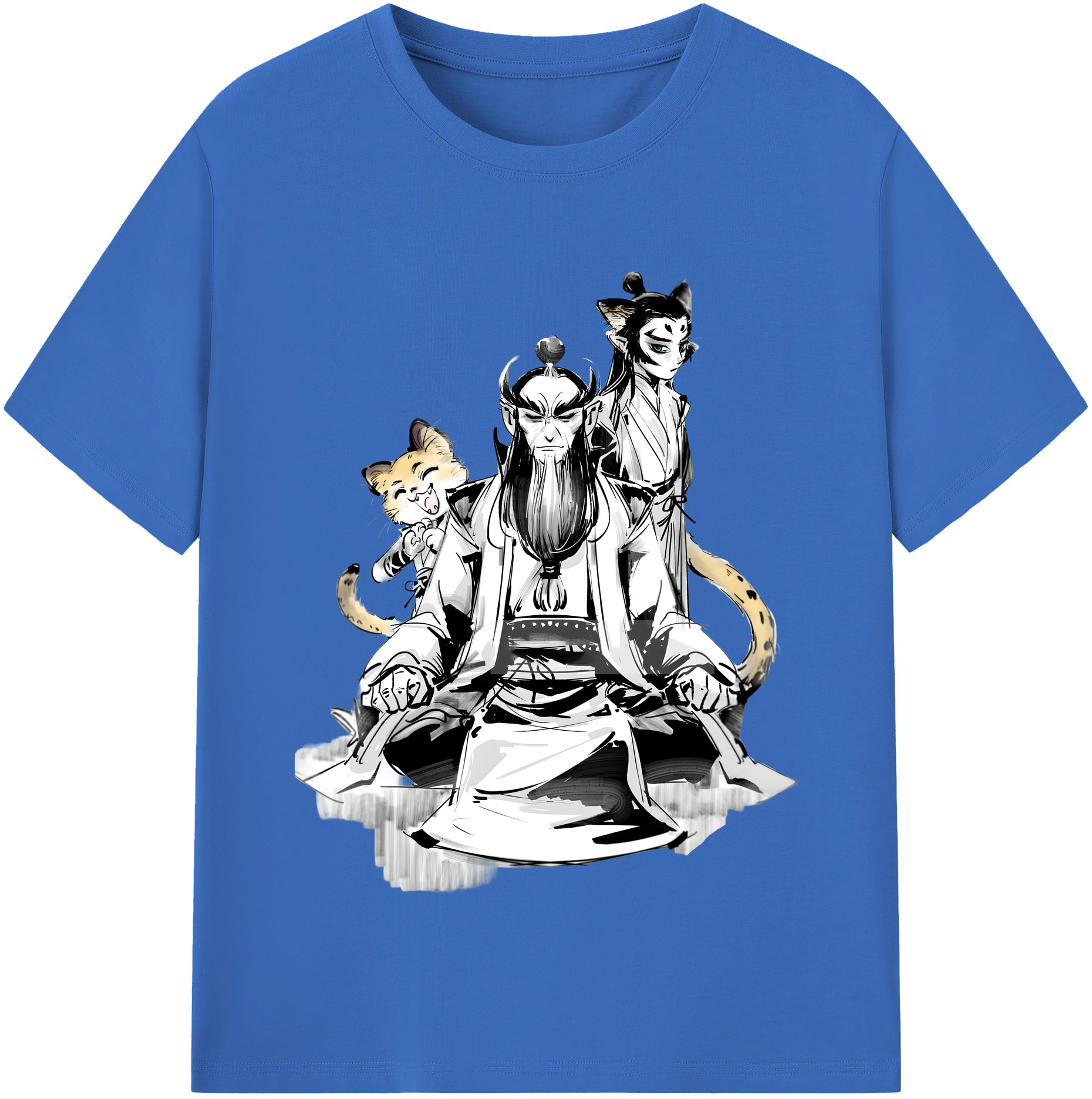 （画像用） Ne Zha 2 ナタ 魔童の大暴れ 綿100％半袖Tシャツ（フロントプリント）