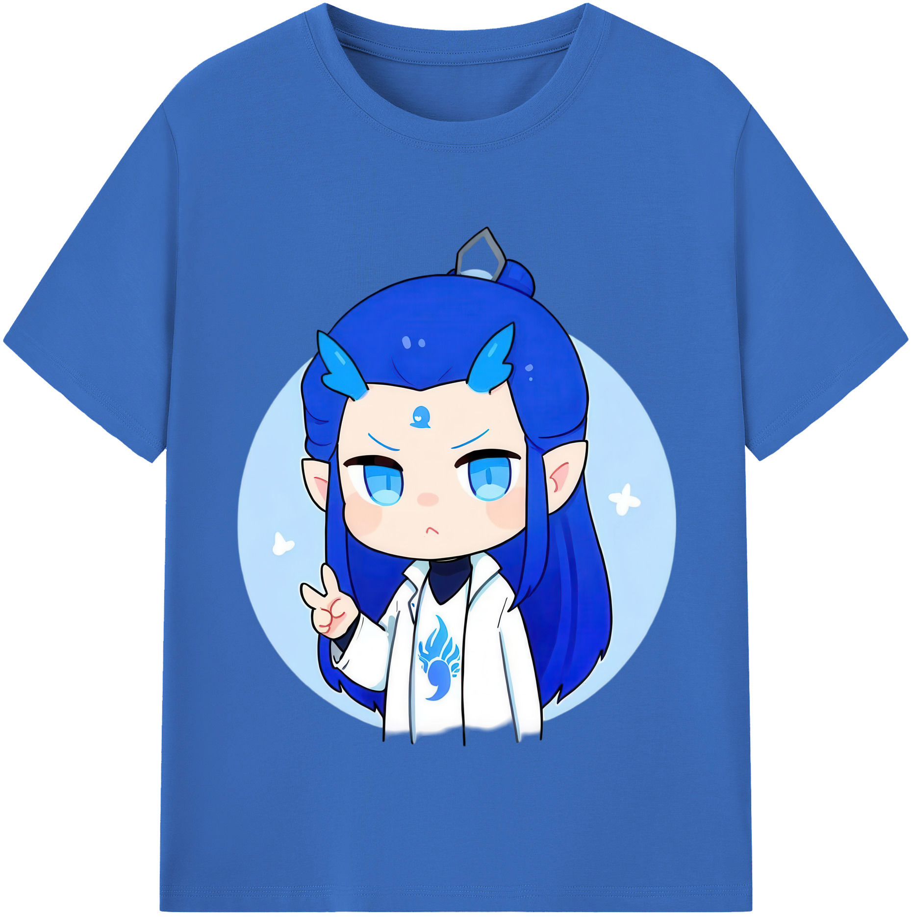 （画像用） Ne Zha 2 ナタ 魔童の大暴れ 綿100％半袖Tシャツ（フロントプリント）