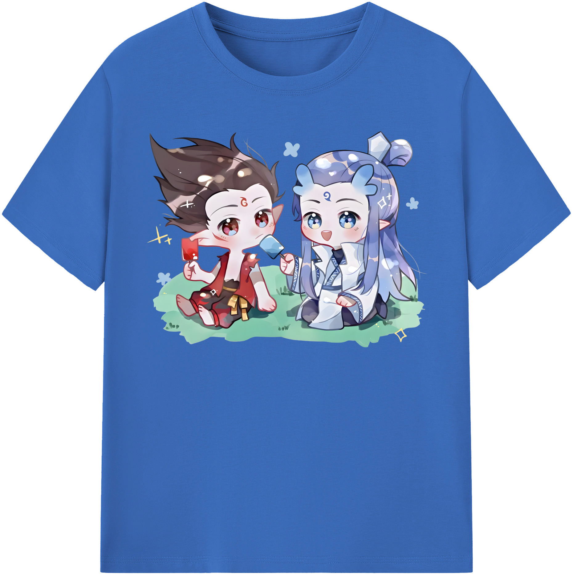 （画像用） Ne Zha 2 ナタ 魔童の大暴れ 綿100％半袖Tシャツ（フロントプリント）